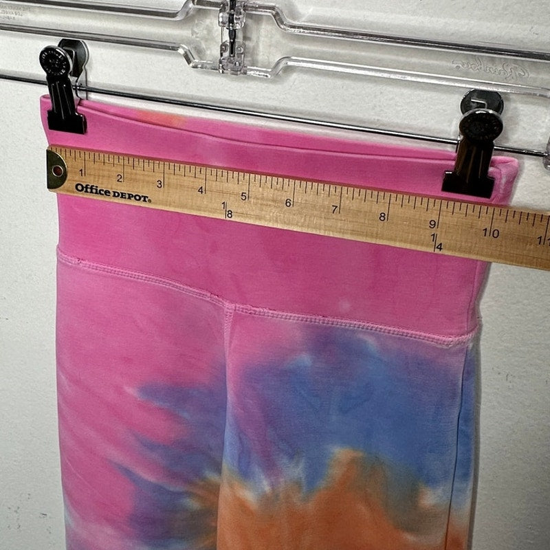 Chaser Pastel Pink Blue Orange Tie Dye Yoga Pants & Matching Sports Bra XS