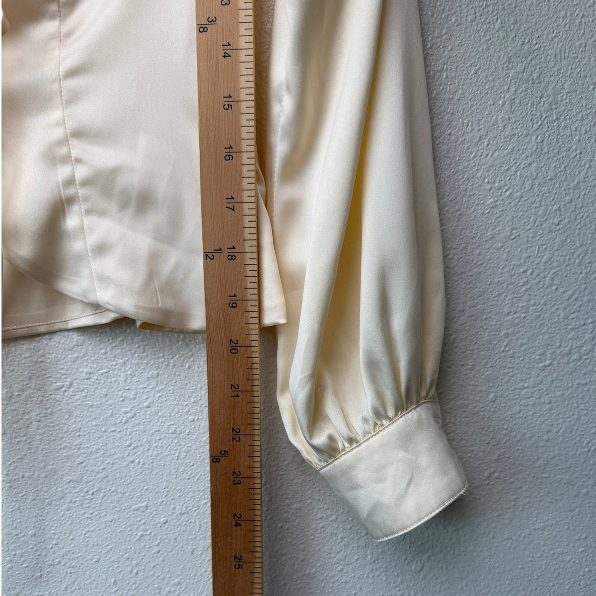 Majorelle Waldorf Top Buttercream Satin Tie Front Corset Blouse Size S