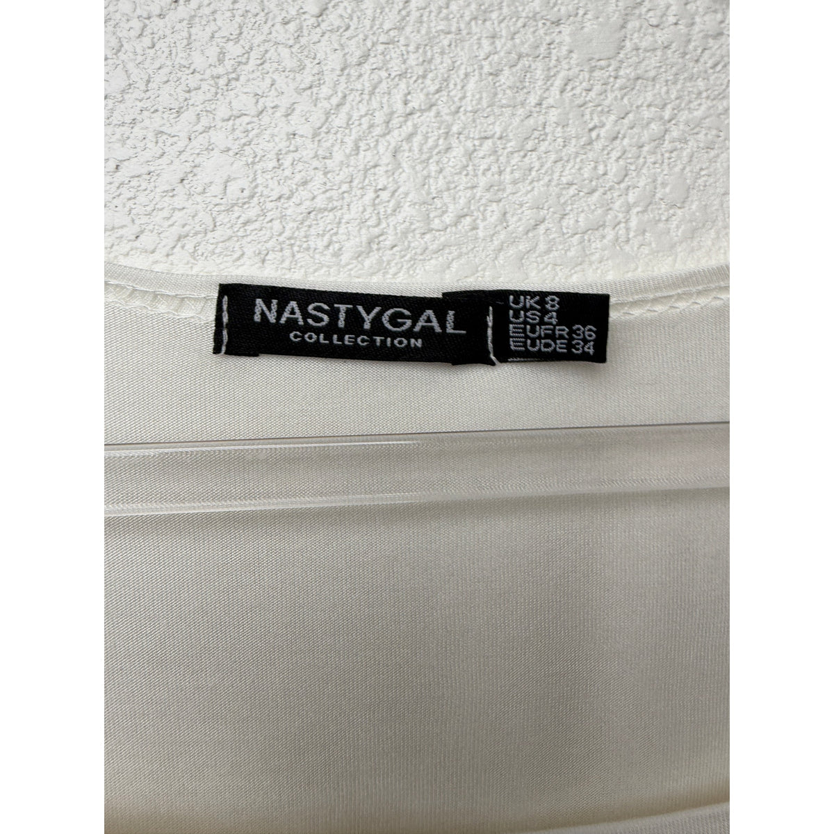 Nasty Gal Cream Square Neck Crop Top Womens US 4