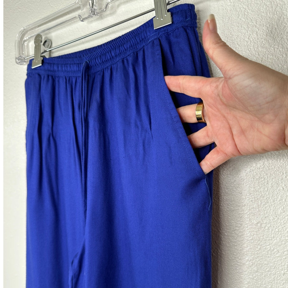 Twelfth Street Royal Blue Palazzo Wide Leg Pants w/ Pockets S