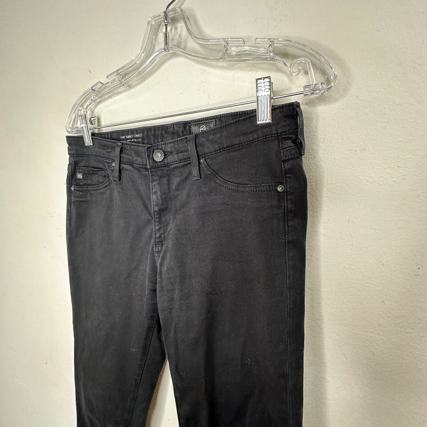 Adriano Goldschmeid Black The Abbey Ankle Mid Rise Super Skinny Ankle Jeans 27