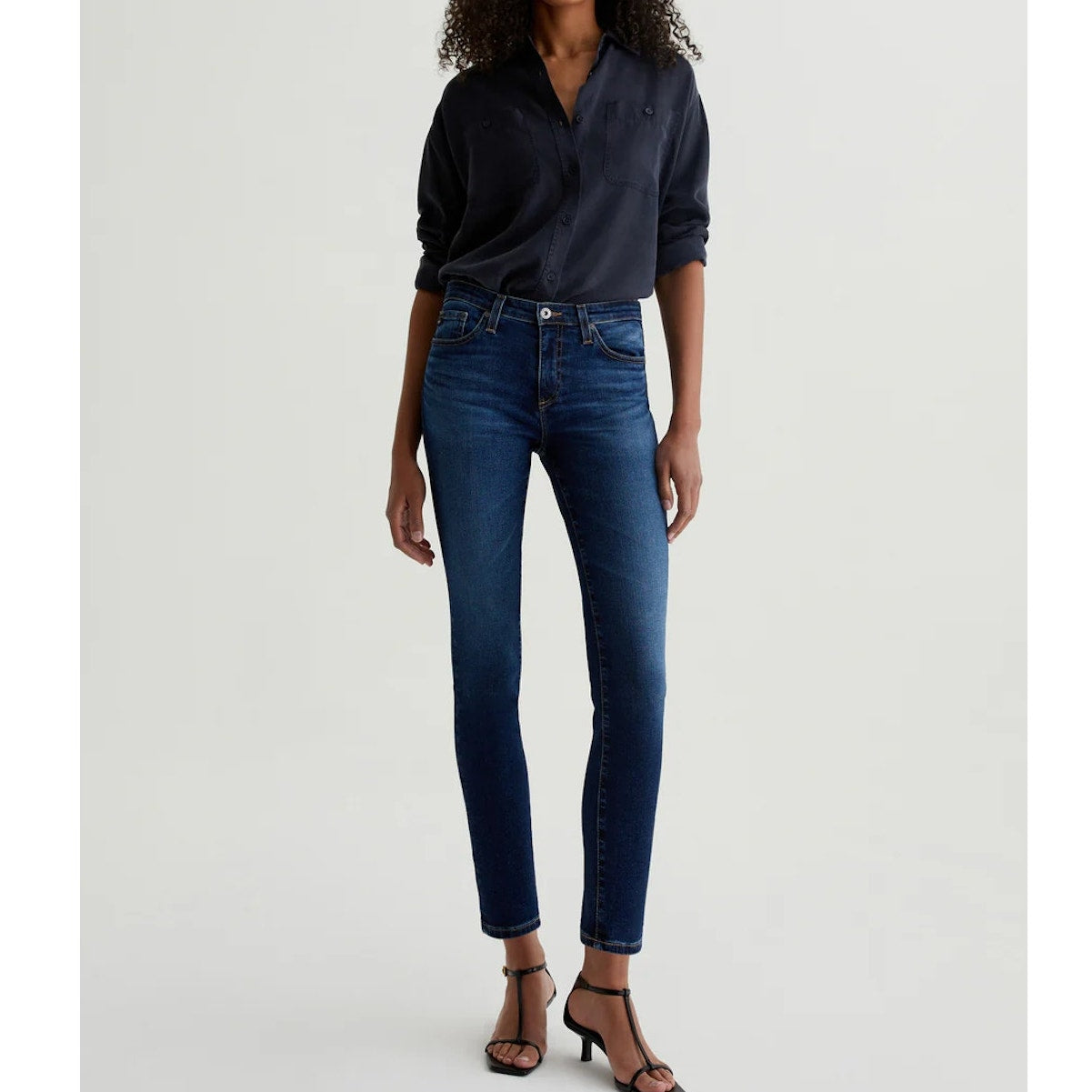 AG Dark Wash Prima Ankle Cigarette Leg Contour 360 Jean 31R