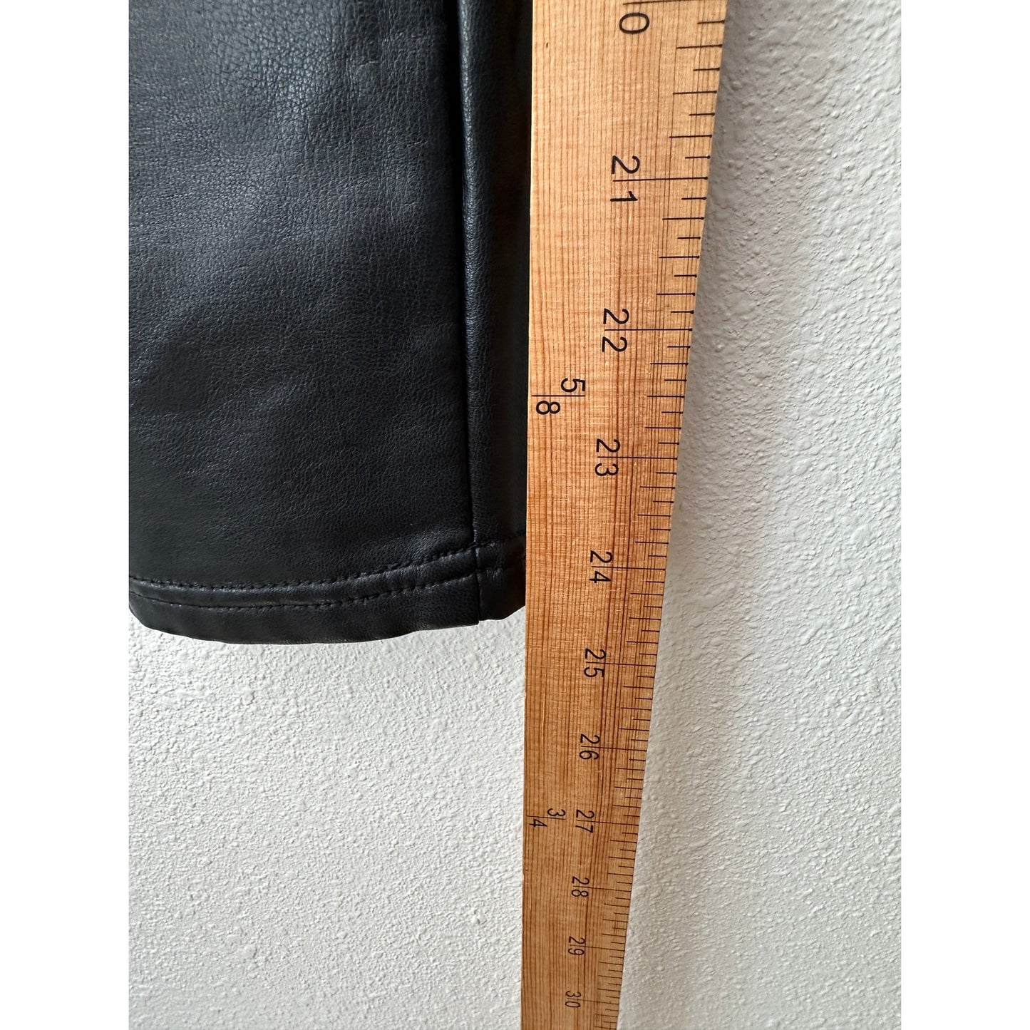 Topshop Faux Leather Moto Skinny Pants Black Women’s 6P Zip Pockets