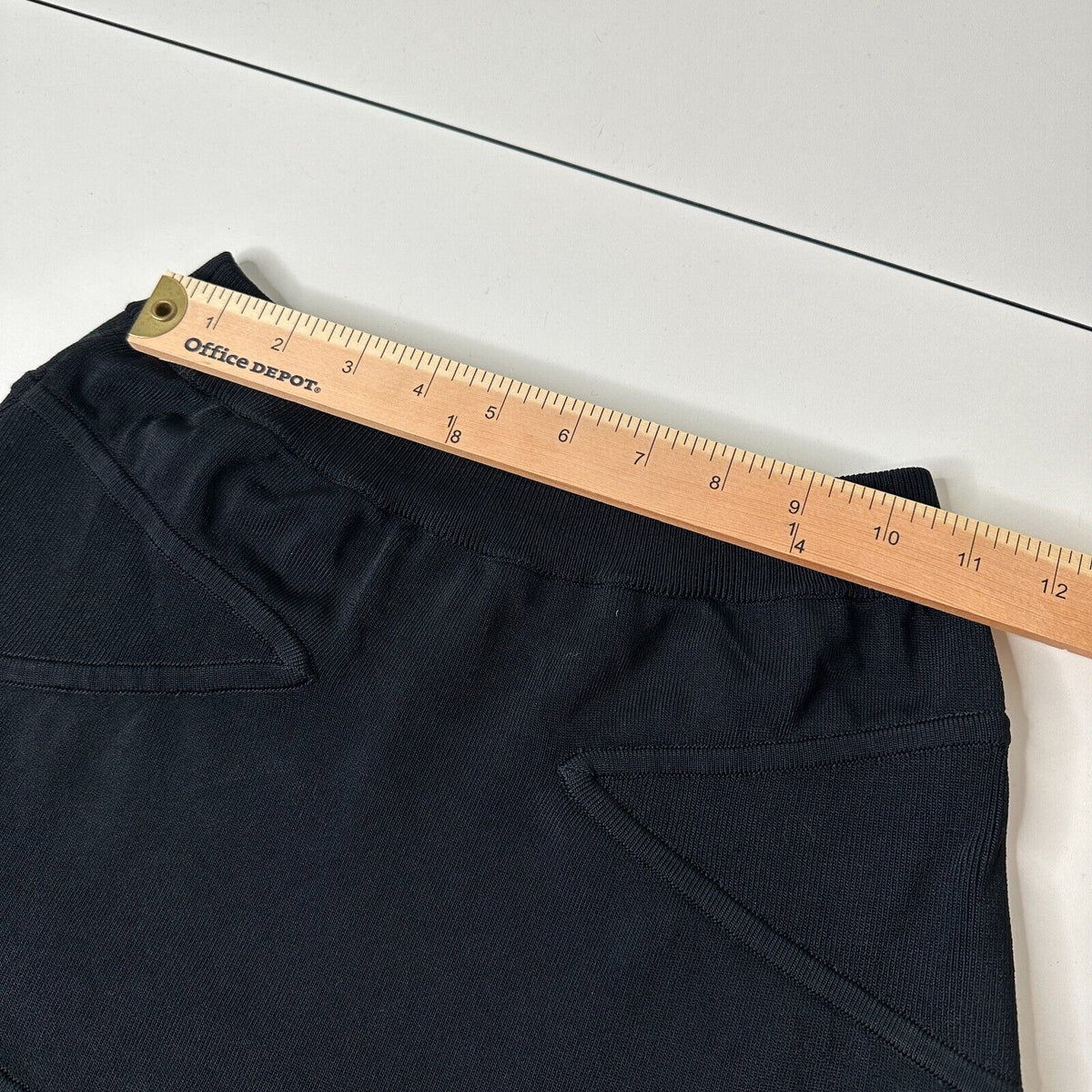 A.L.C. Jet Black A-Line Elastic Waist Knit Bandage Stretch Ruffle Flare Mini S