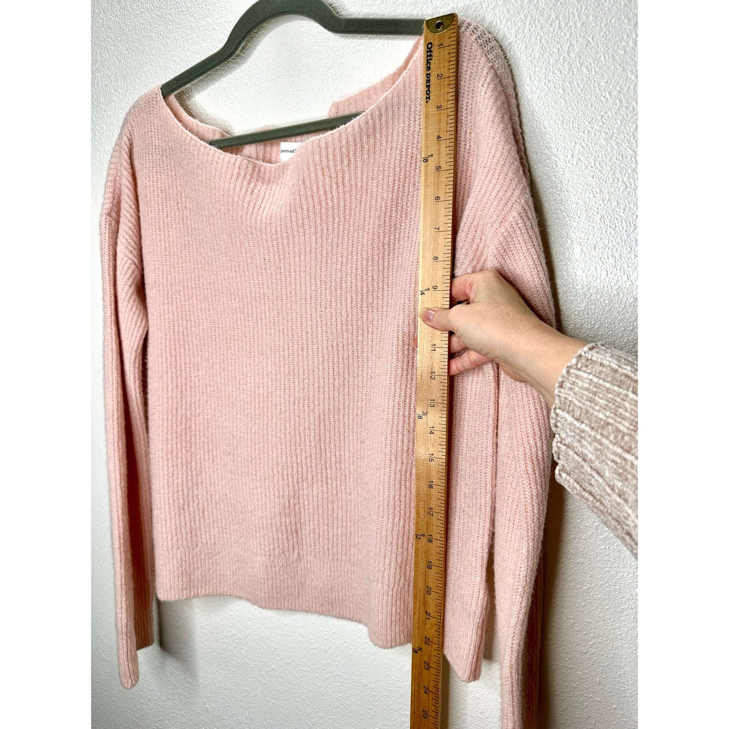 Lovers + Friends Pink Alayah Off Shoulder Long Sleeve Sweater S