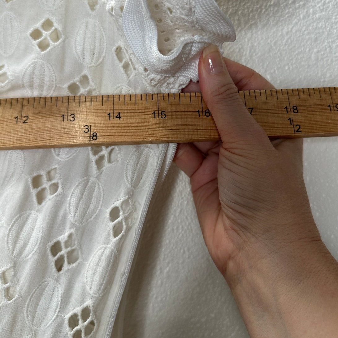 Alice McCall Daybreak White Ivory Broderie Lace Midi with Slip Dress 2