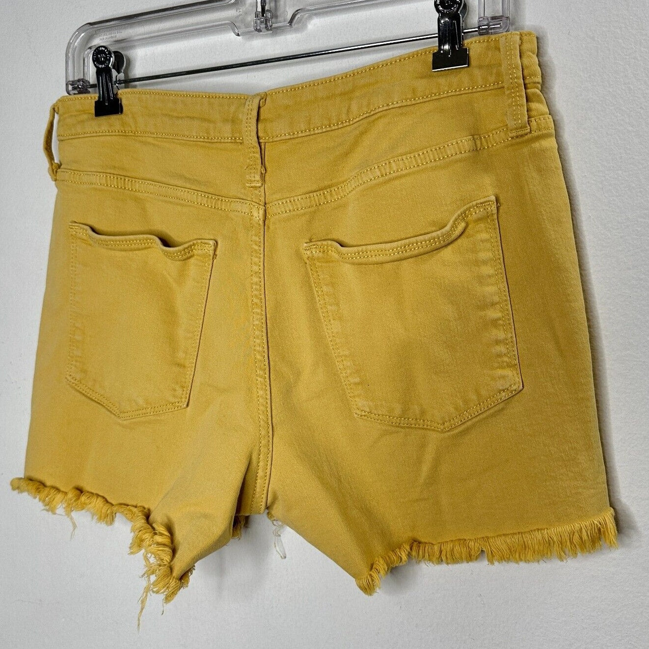 Universal Thread Mustard Yellow Button Fly Cut Off Raw Hem Jean Shorts 8 / 29