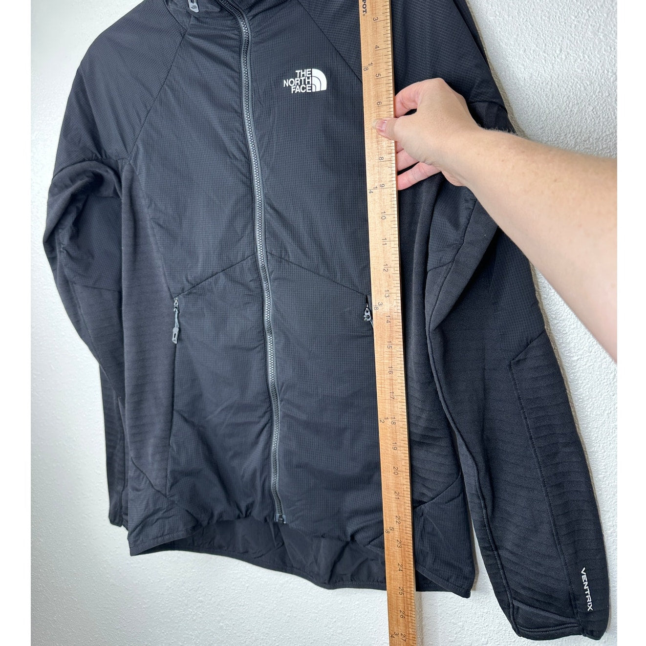 The North Face Black Long Sleeve Front Zip High Neck Hooded Jacket XS