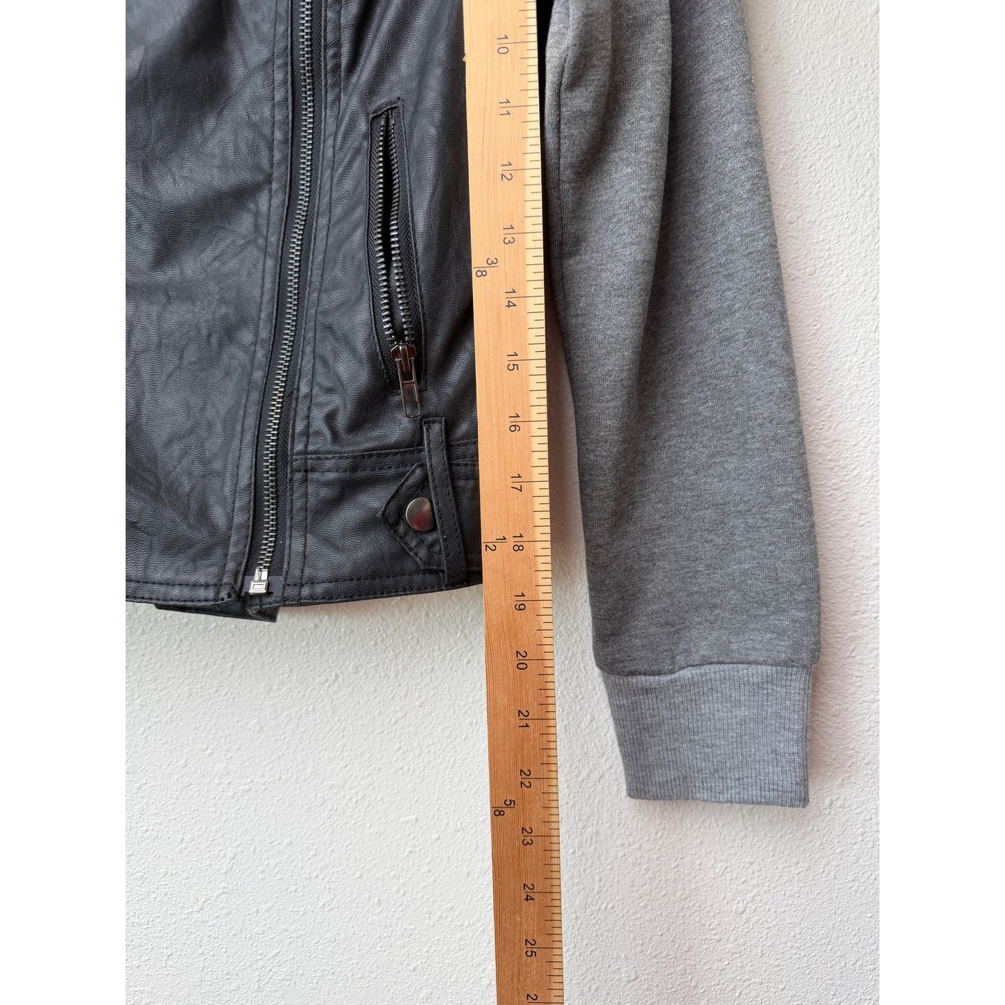Foreign Exchange Black Gray Womens S Moto Jacket