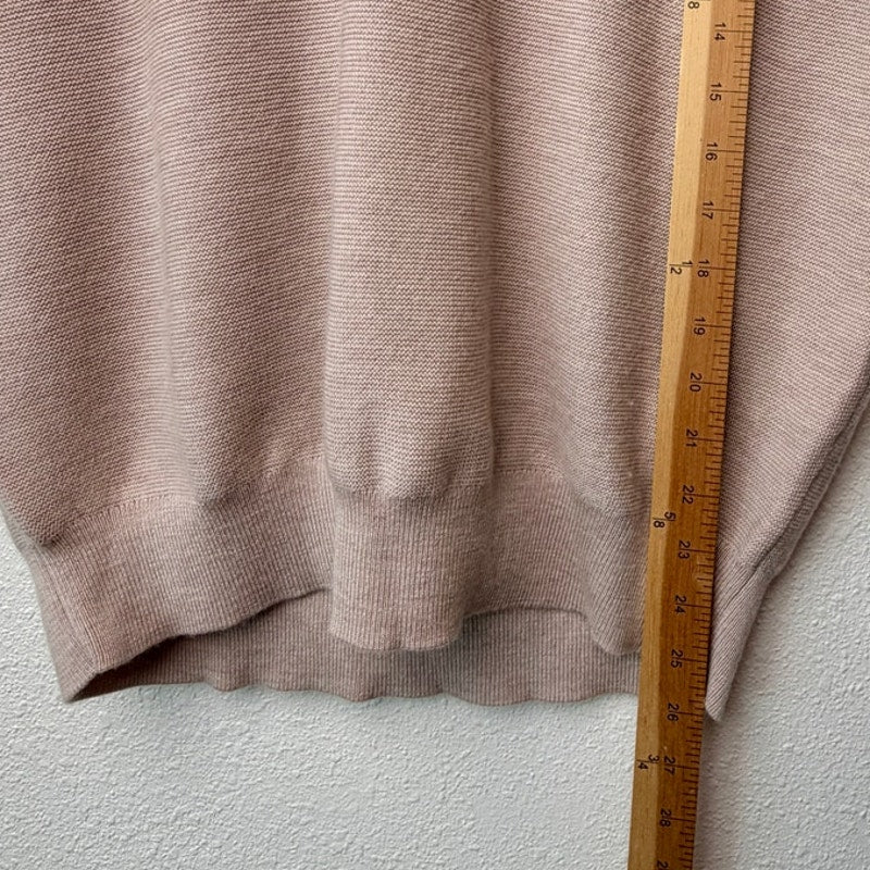 The Reset R Label Essential Pullover Mauve 100% Wool V Neck Dolman Sweater