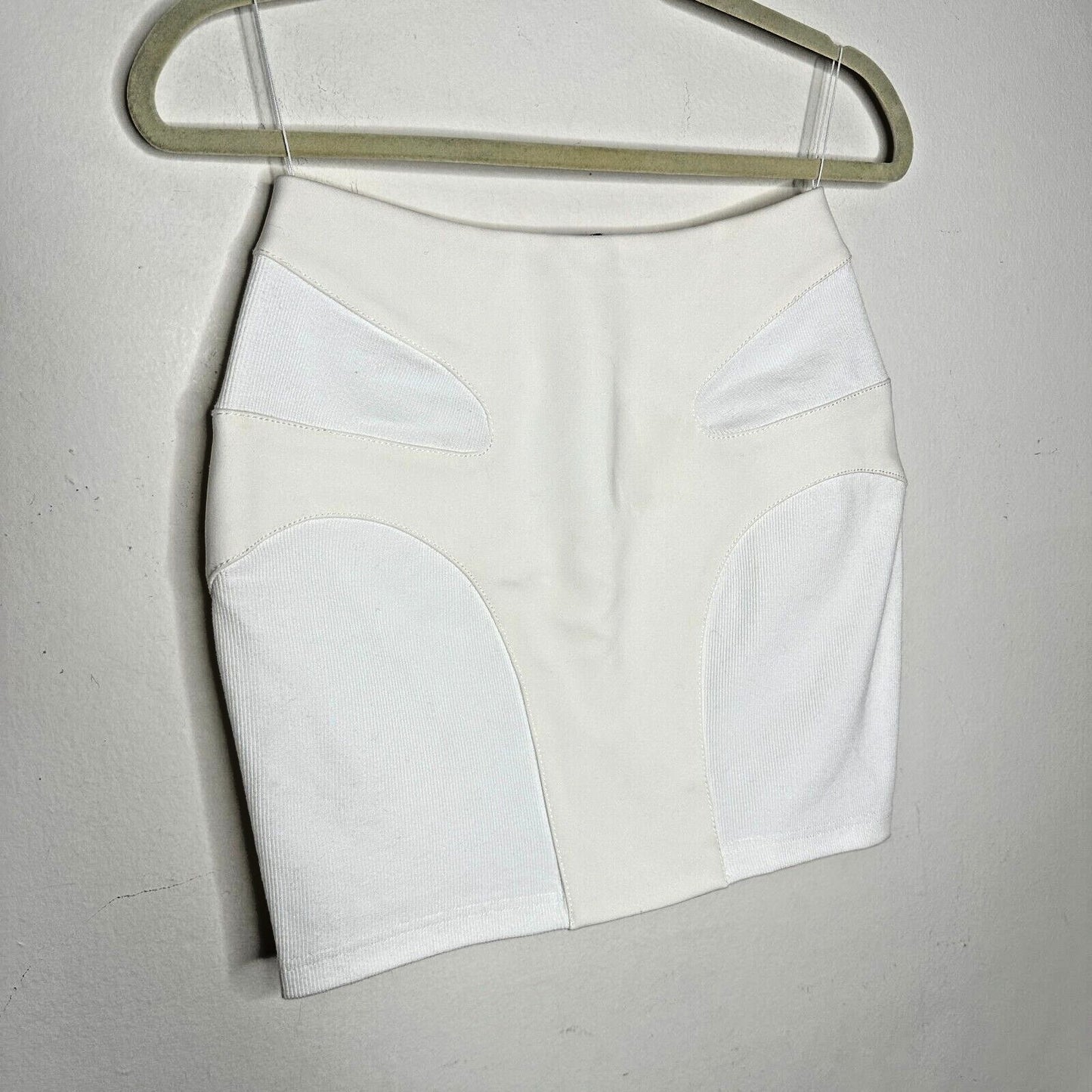 UNIQUE Dion Lee Off-White Contour Stitch Bandage Style Mini Skirt High Waist S