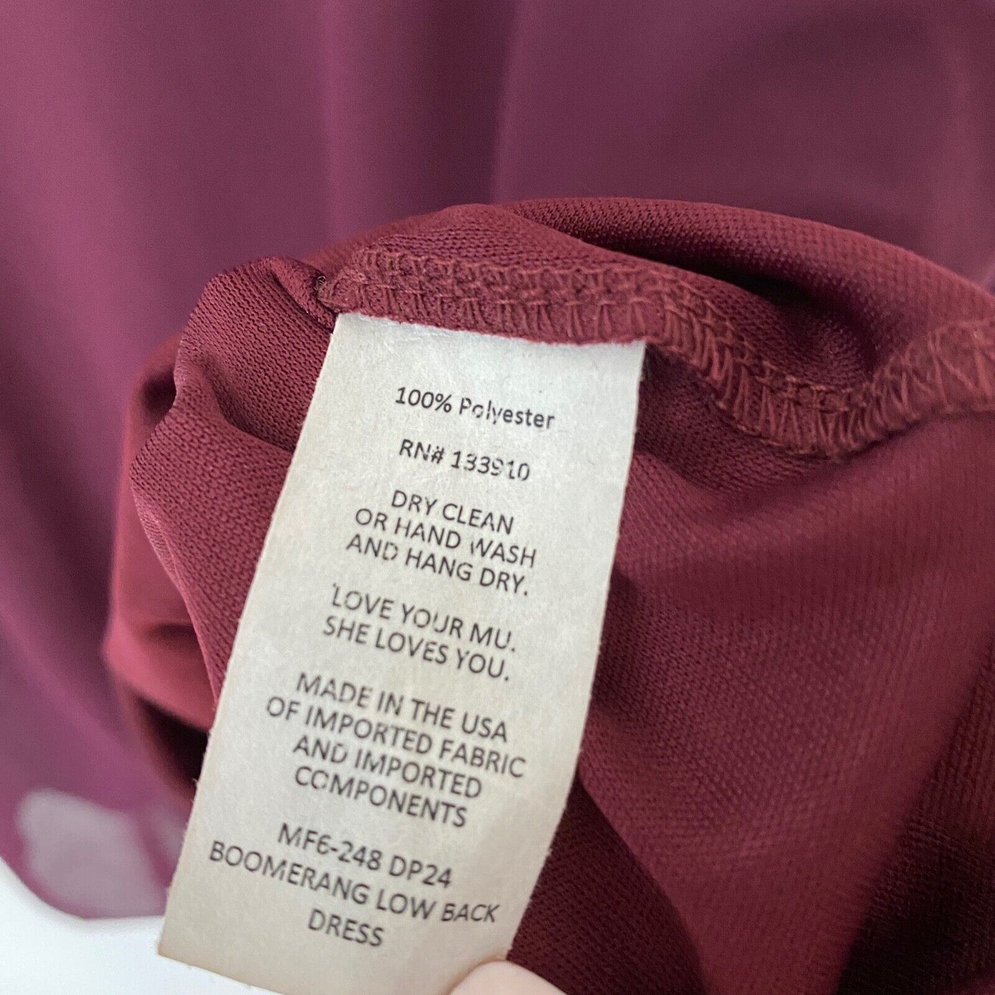 Show Me Your Mumu Dark Plum Boomerang Chiffon Flutter Sleeve Mini Dress Small