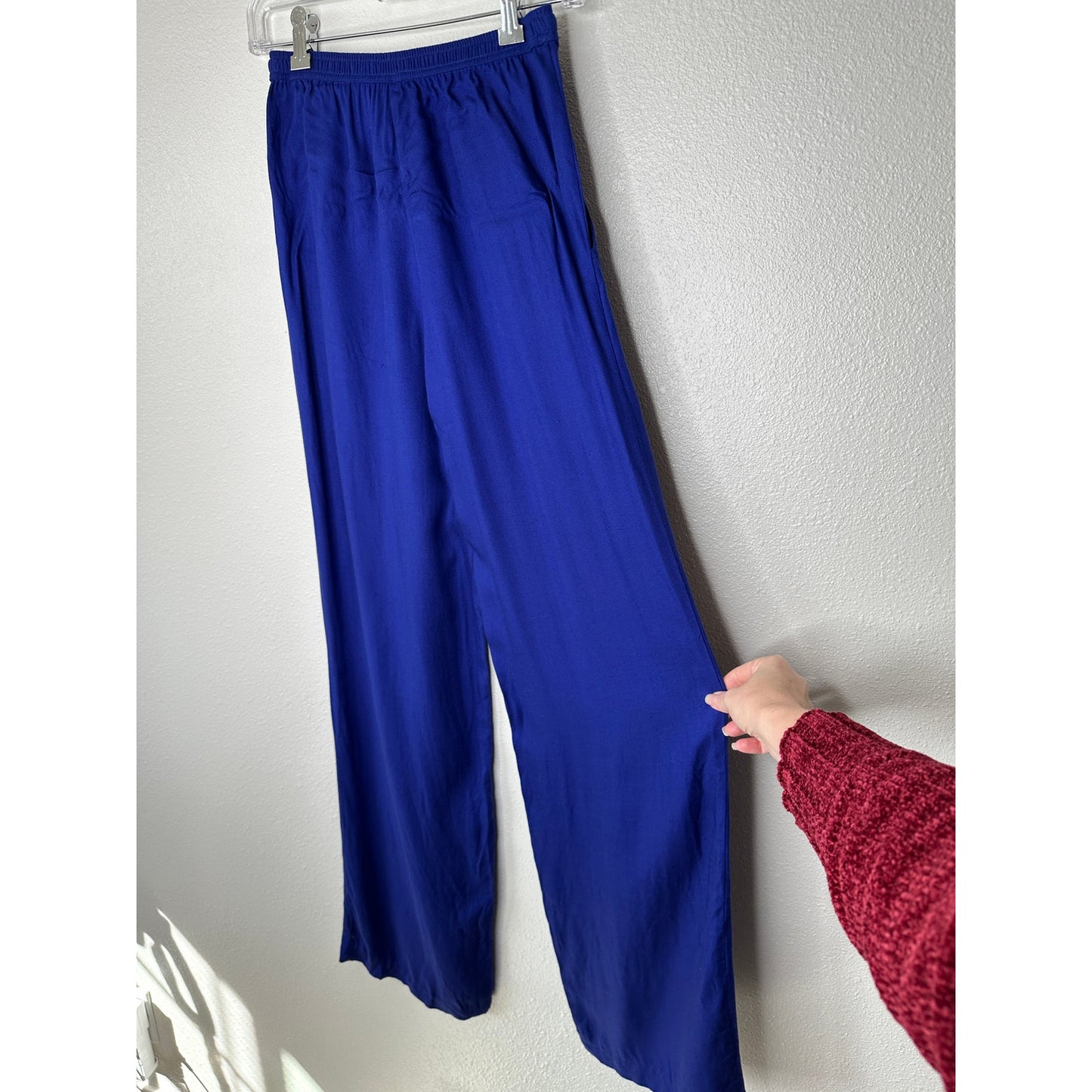 Twelfth Street Royal Blue Palazzo Wide Leg Pants w/ Pockets S
