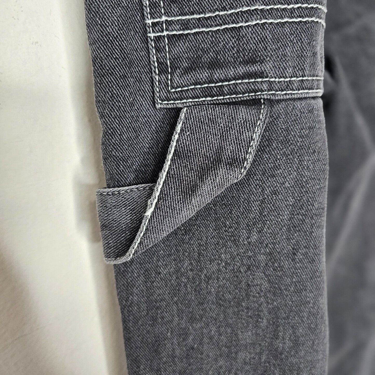 NWT John Galt Brandy Melville Dark Gray Wide Leg Crispina Cargo Pant Jean S