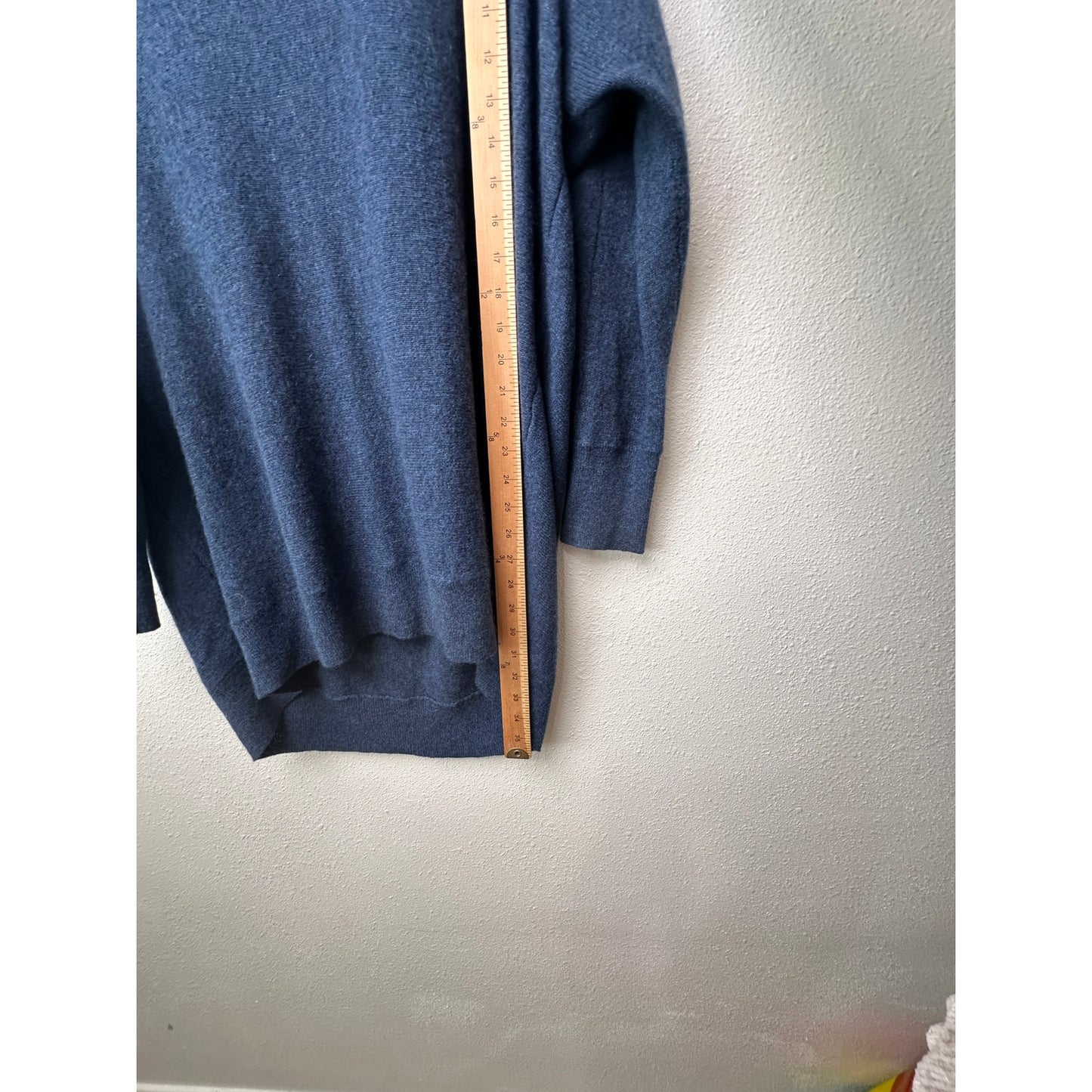 Halogen Cashmere Sweater Blue 2X Off Shoulder Tunic