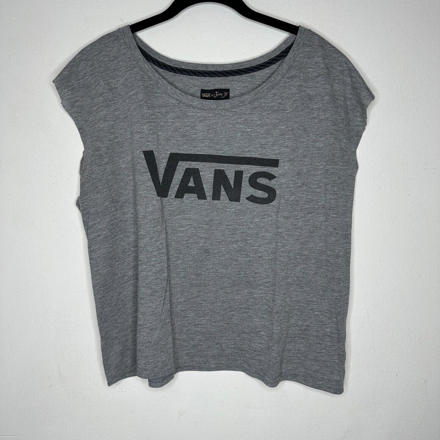Vans X Jesse Jo Gray Hand-Cut Sleeve Chrome Hearts Juvenile Darlin Graphic L