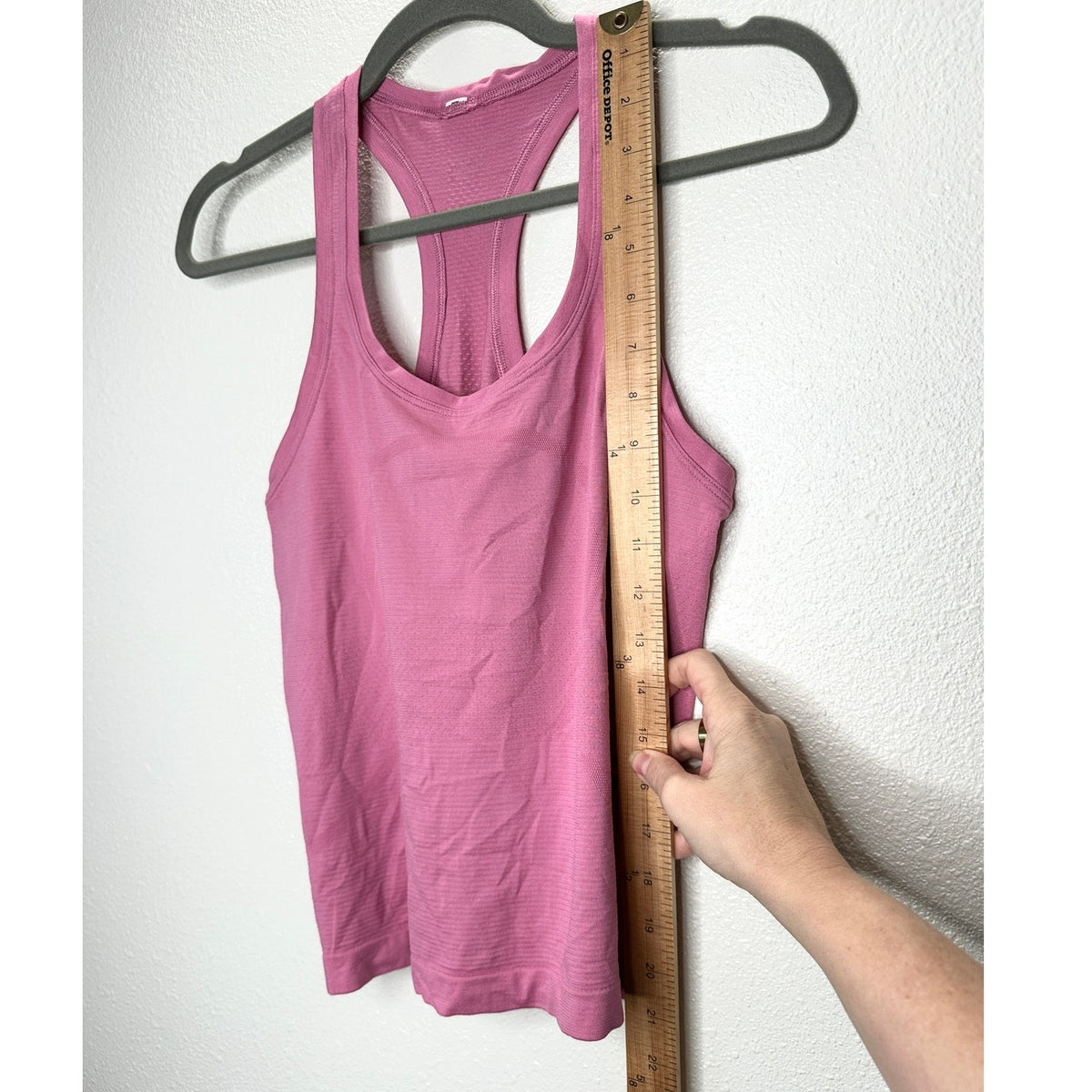 Lululemon Light Pink Round Neck Long Line Racerback Tank Top 6