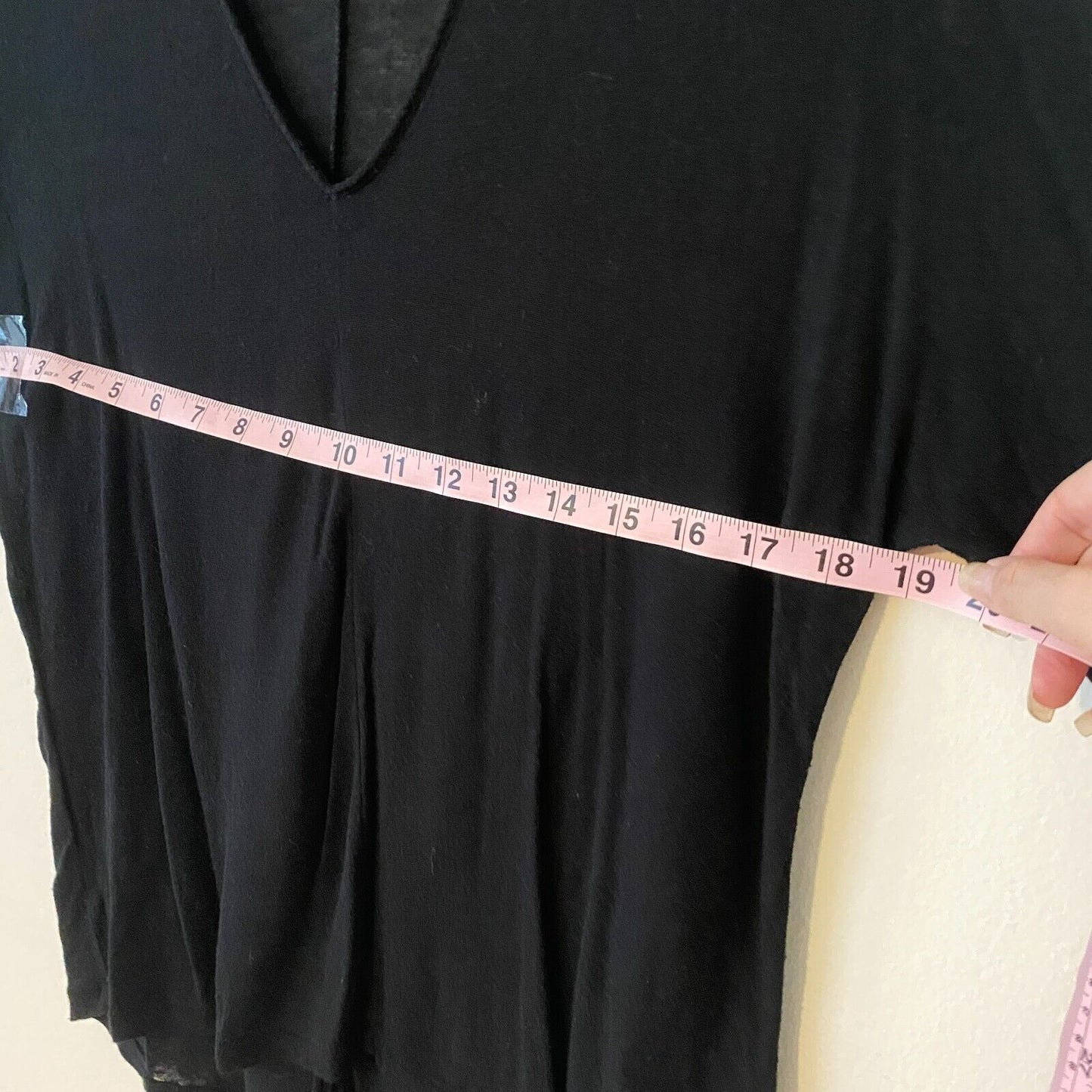 Aritizia Wilfred Black Thin Sheer Deep V-Neck Long Sleeve Sweater Jumper Top XS