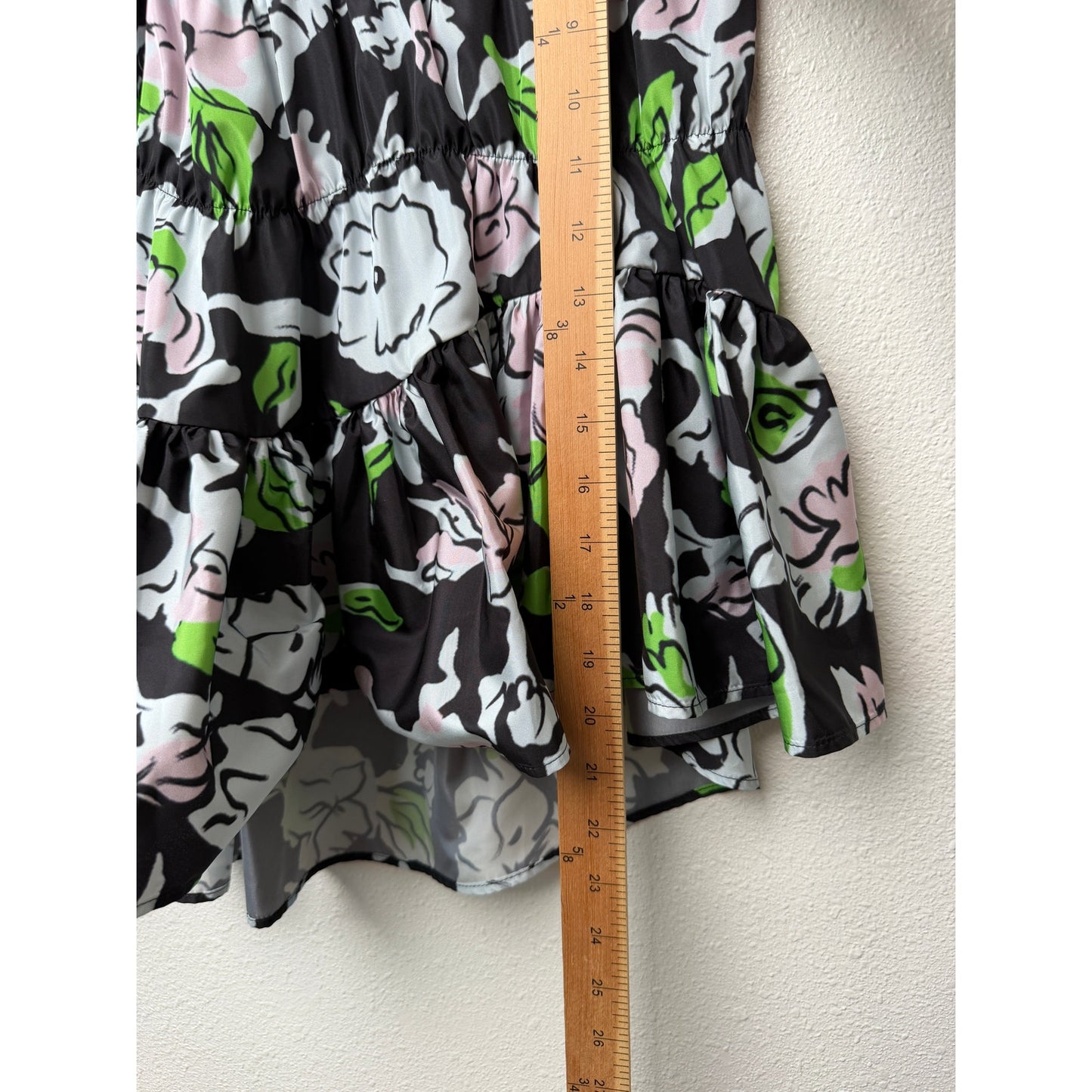 Brogger Floral Smocked Sleeveless Blouse Black S