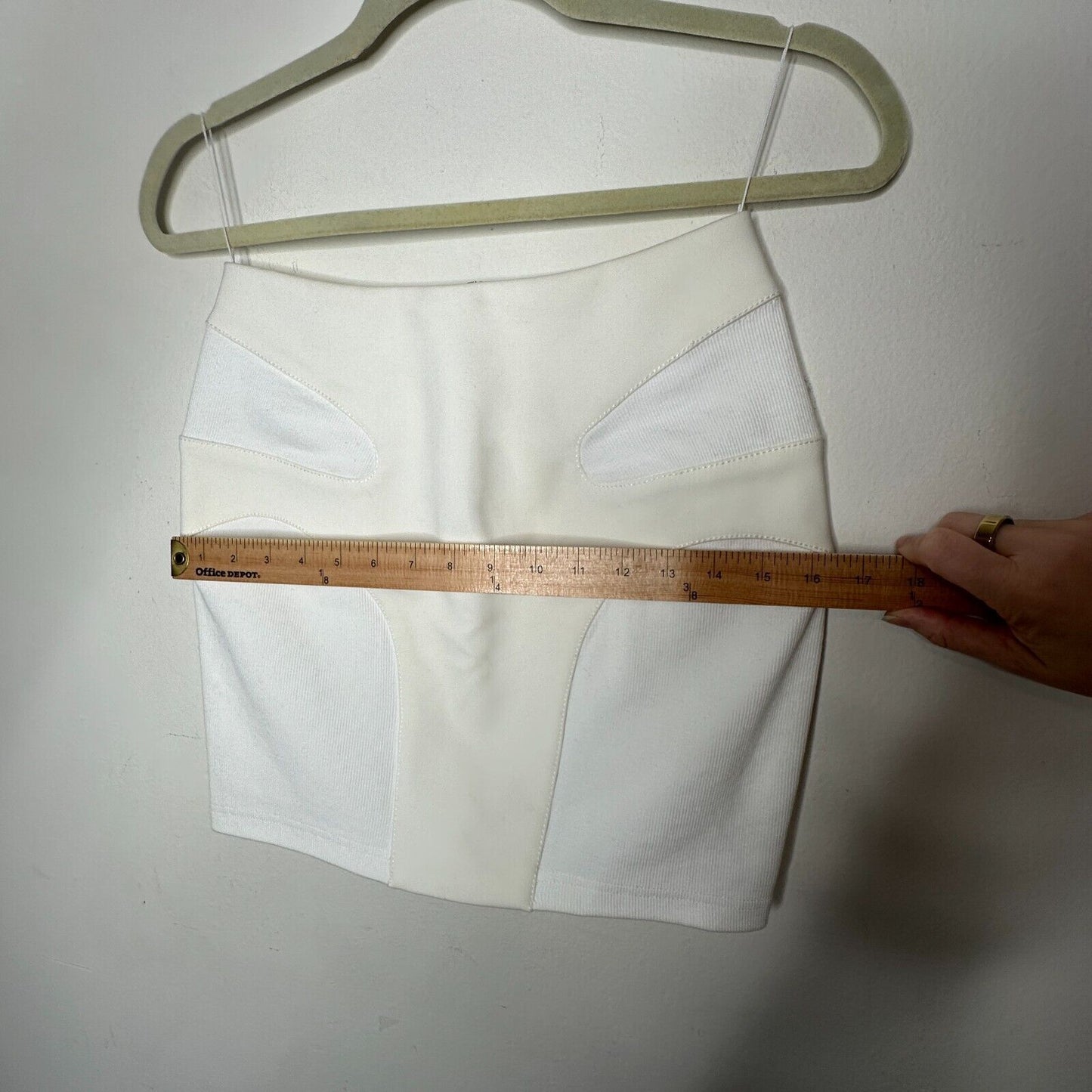 UNIQUE Dion Lee Off-White Contour Stitch Bandage Style Mini Skirt High Waist S