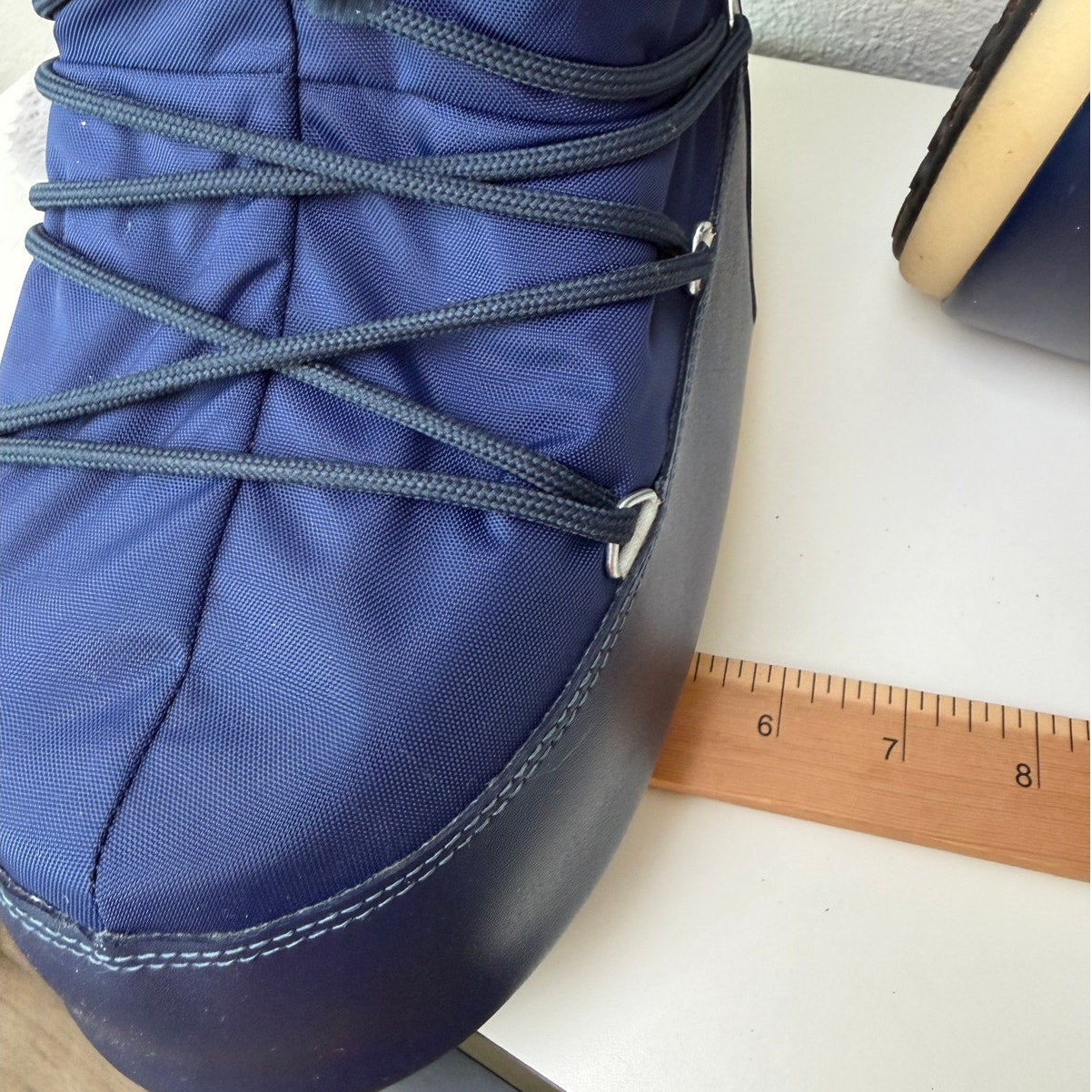 Moon Boot Icon Nylon Snow Boots Navy Blue Unisex EU 42-44 US 9-10.5 w/ bag