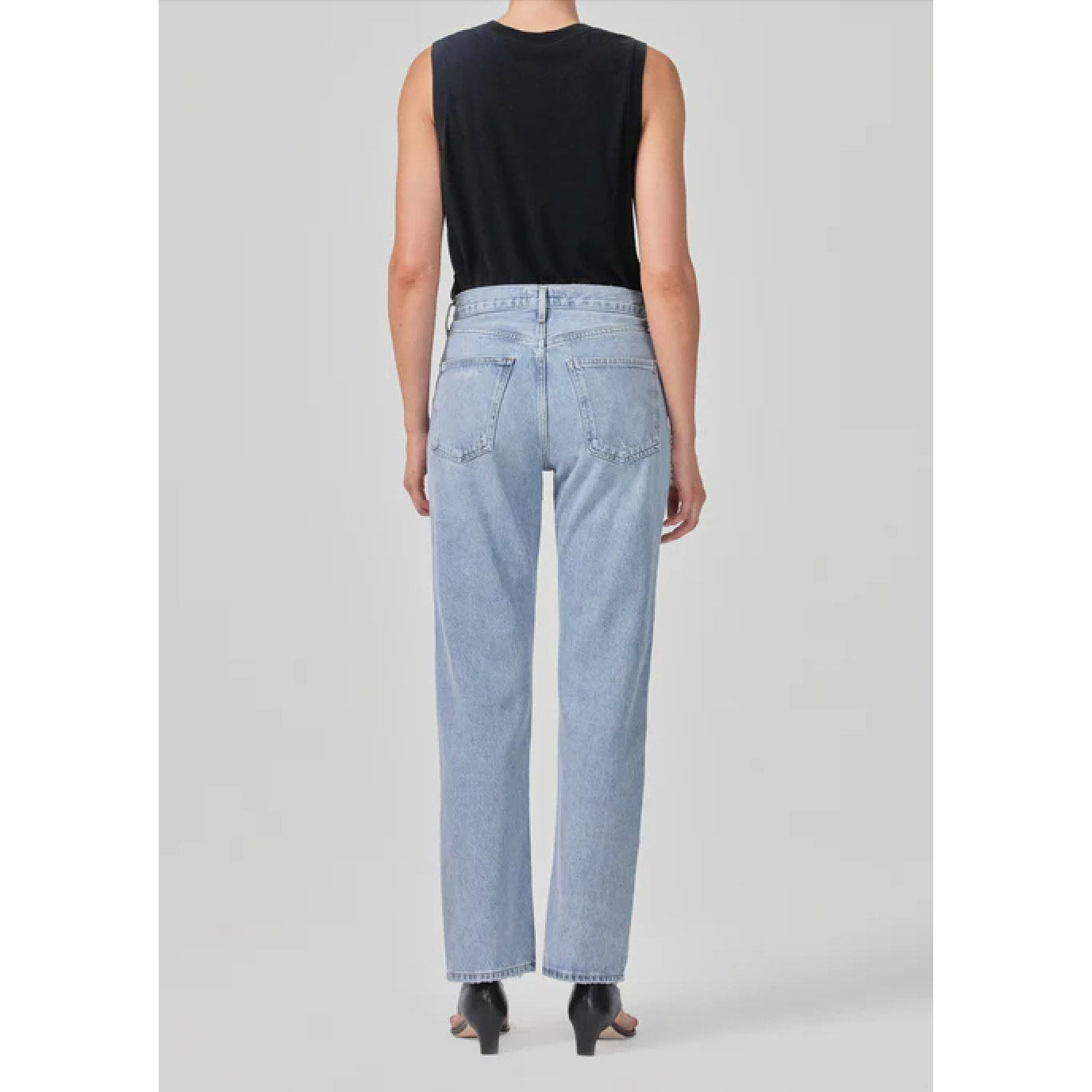 AGOLDE Light Blue Lana Straight Leg Button Fly Denim Jeans 24