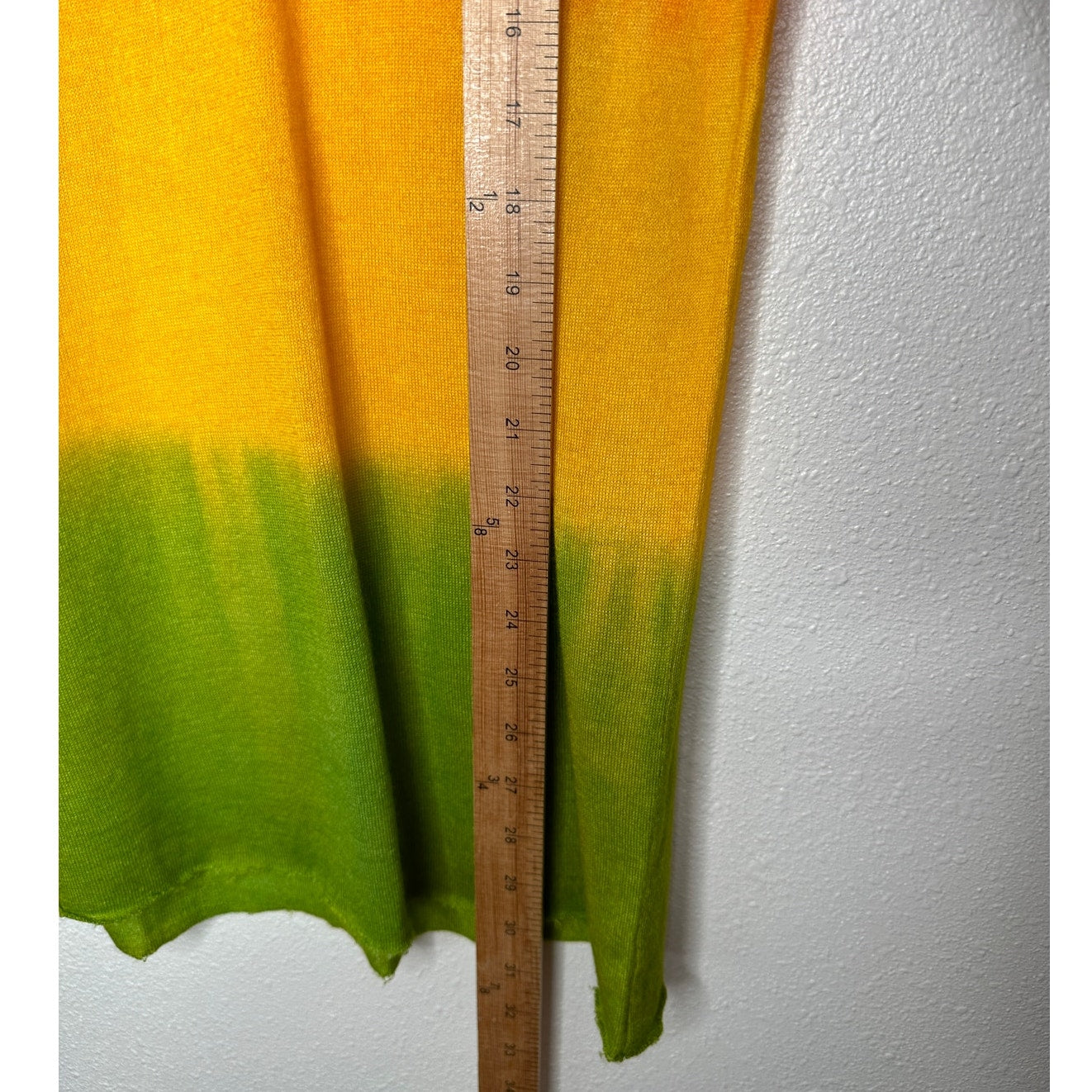 The Elder Statesmen Rainbow Tie Dye Machine Cut Sleeves & Hem Round Neck Sweater
