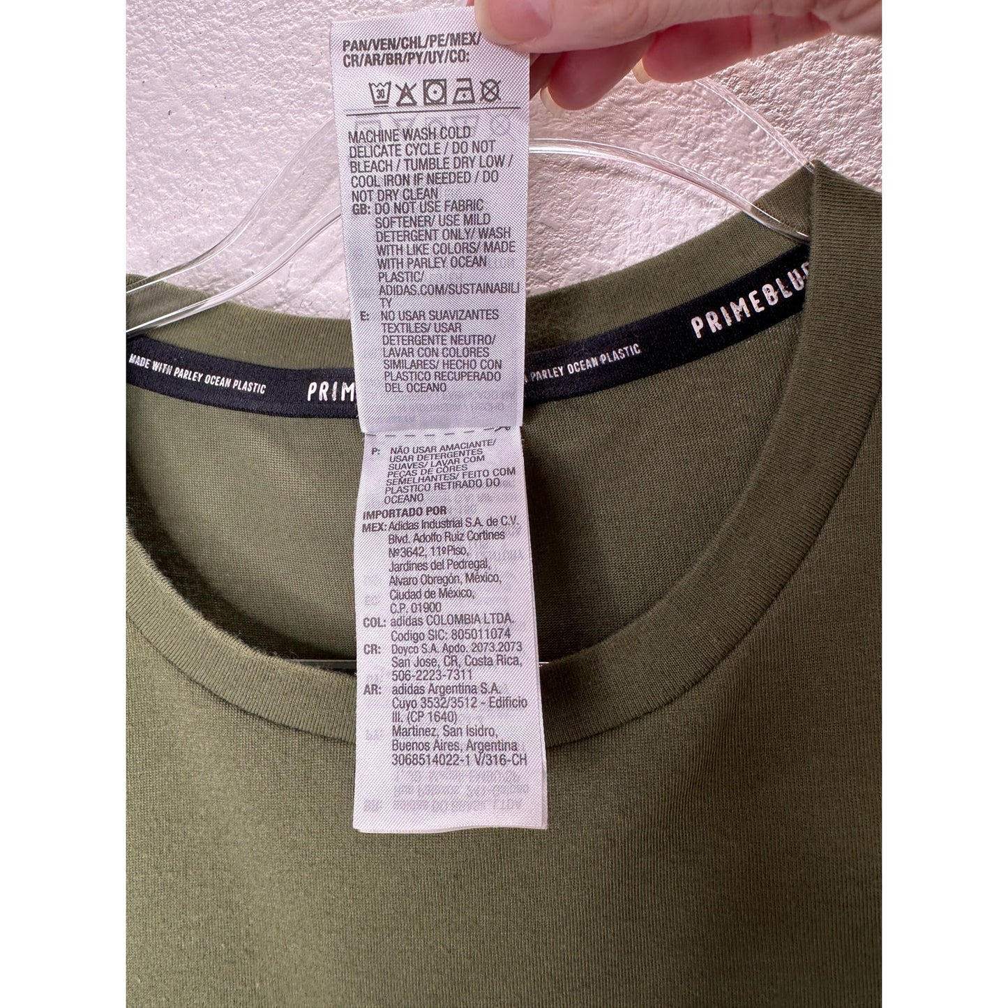 Adidas x Karlie Kloss Olive Oversize Side Slit Training Tshirt xs