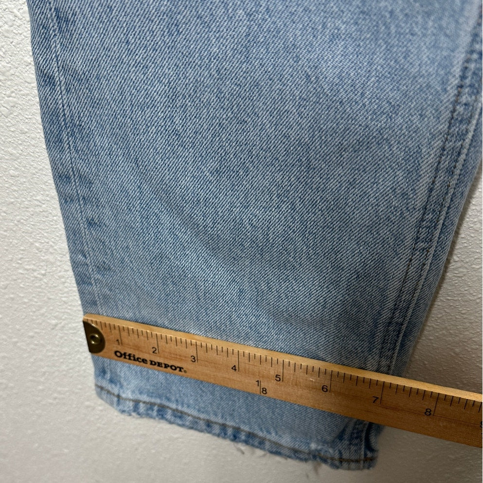 AGOLDE Light Blue Lana Straight Leg Button Fly Denim Jeans 24