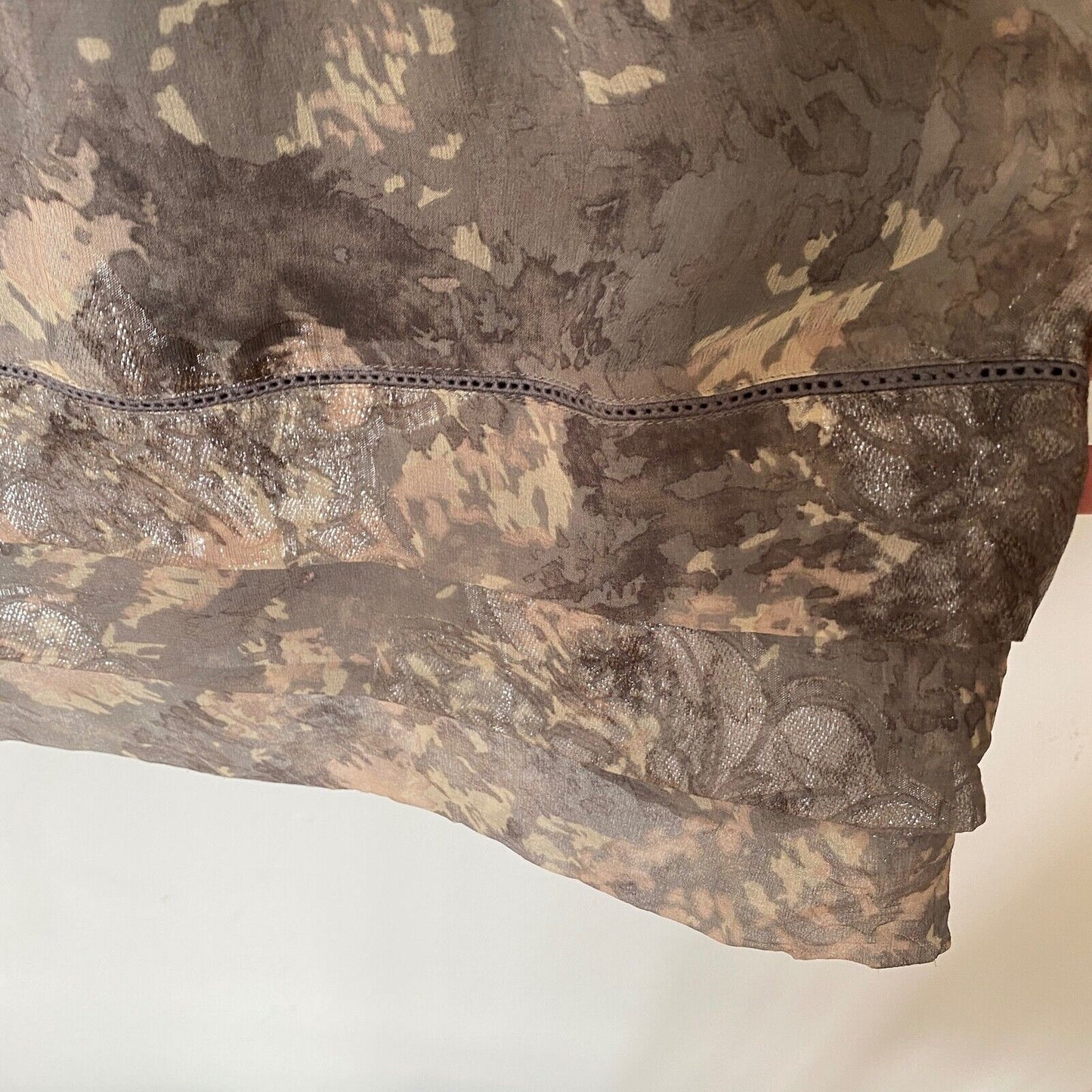 Juicy Couture Floral Shimmer Camo Spaghetti Strap Empire High Waist Dress 4