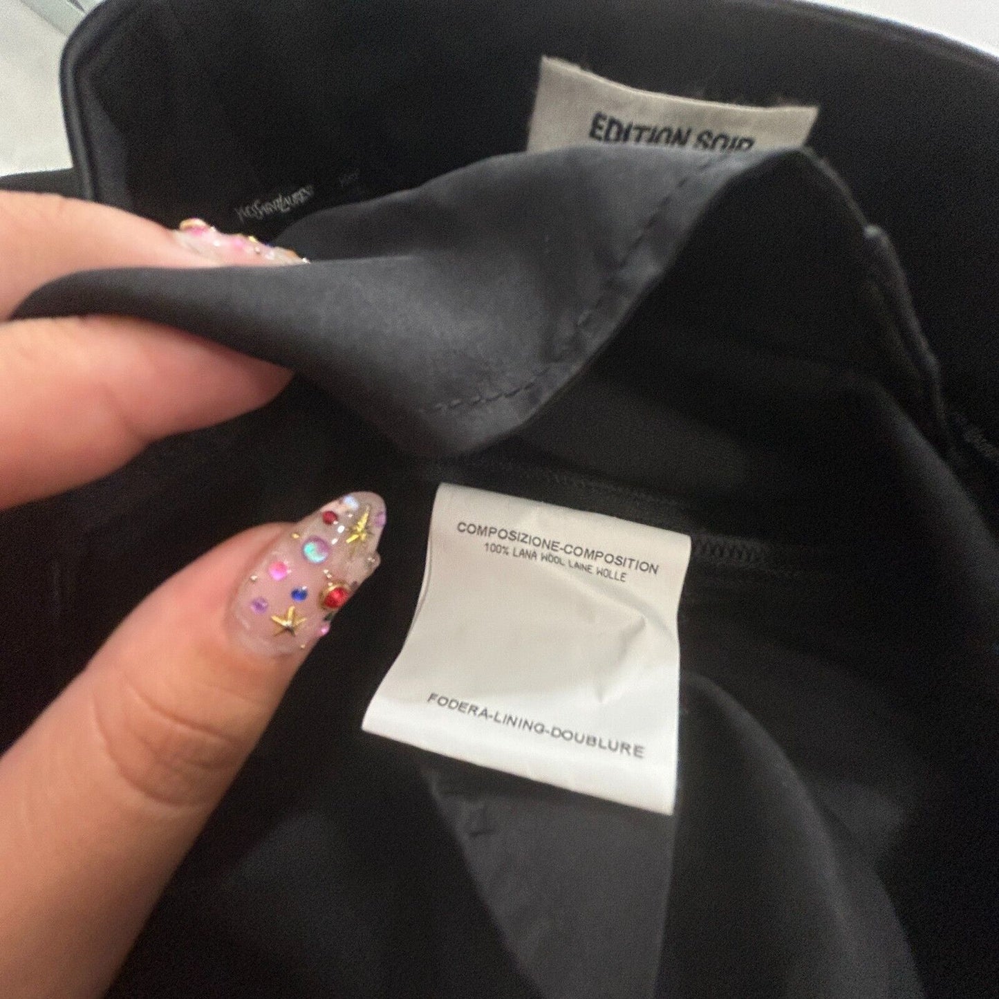 Yves Saint Laurent Black Edition Soir Straight Leg Crease Tuxedo Pant 40 / 6