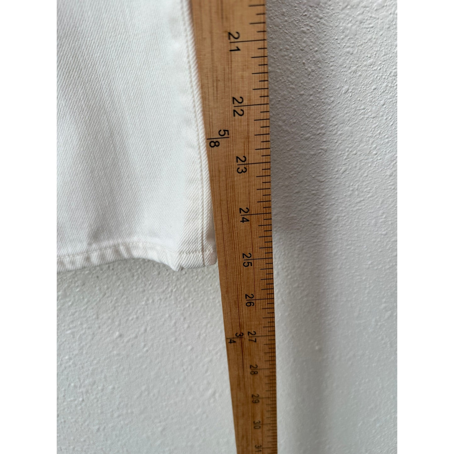 Goldsign Ivory Straight-Leg 100% Cotton Jeans Women’s 29 Button Fly