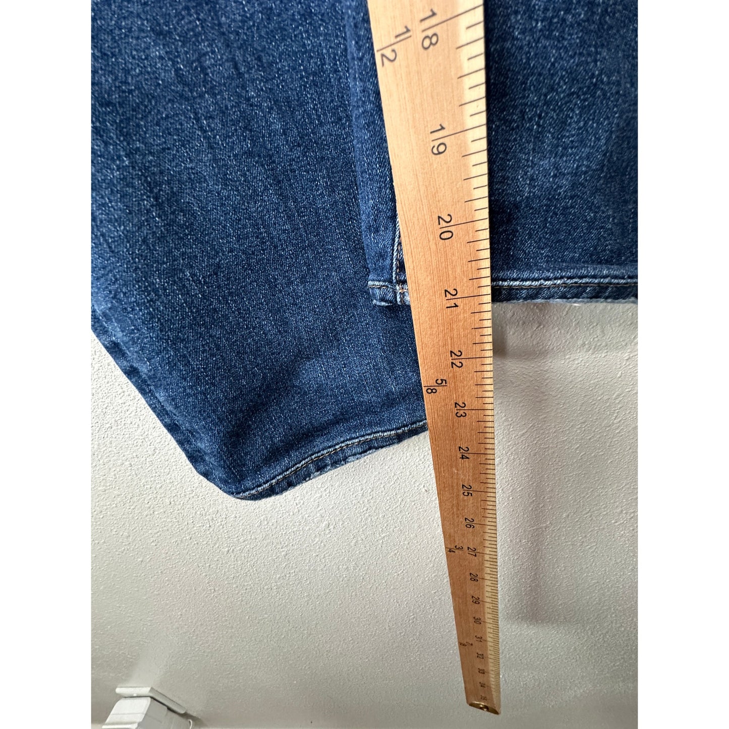 AG Medium Dark Wash Prima Cigarette Leg Whiskered Jeans 30R