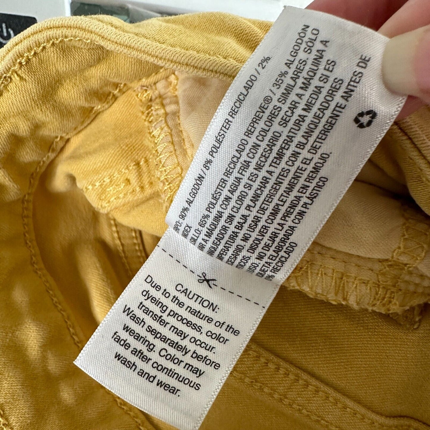 Universal Thread Mustard Yellow Button Fly Cut Off Raw Hem Jean Shorts 8 / 29