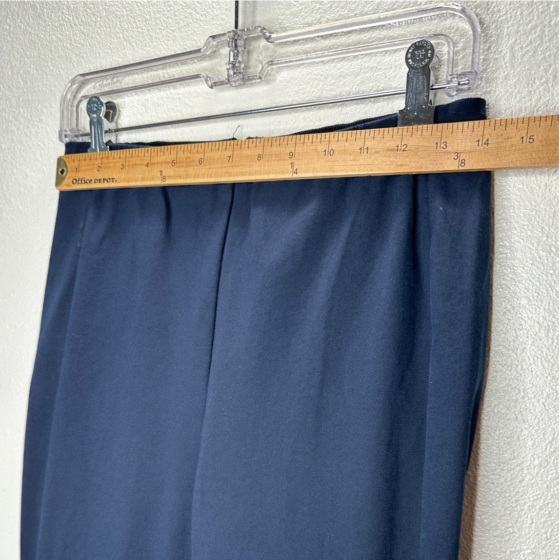 rag & bone Navy Blue Stretch Back Zip High Waist Trouser Pants 8