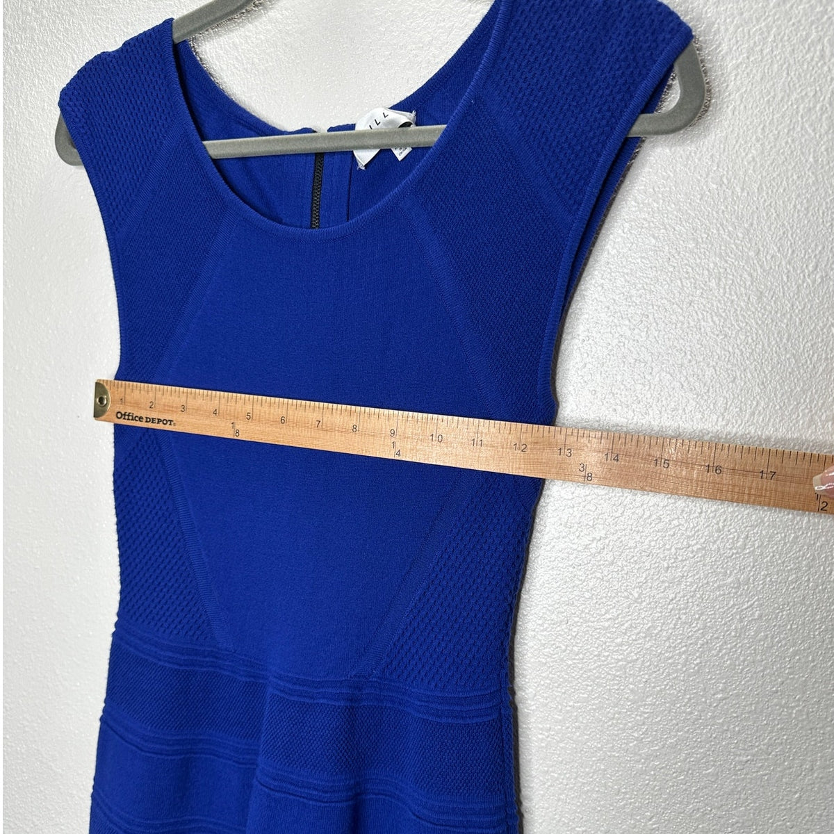 Milly Royal Blue Round Neck Sleeveless Fit & Flare Dress P 2