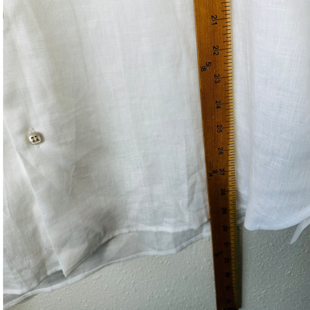 100% Capri Off White Dusty Blue Embroidered Pebble Rock Button Down Shirt XXL