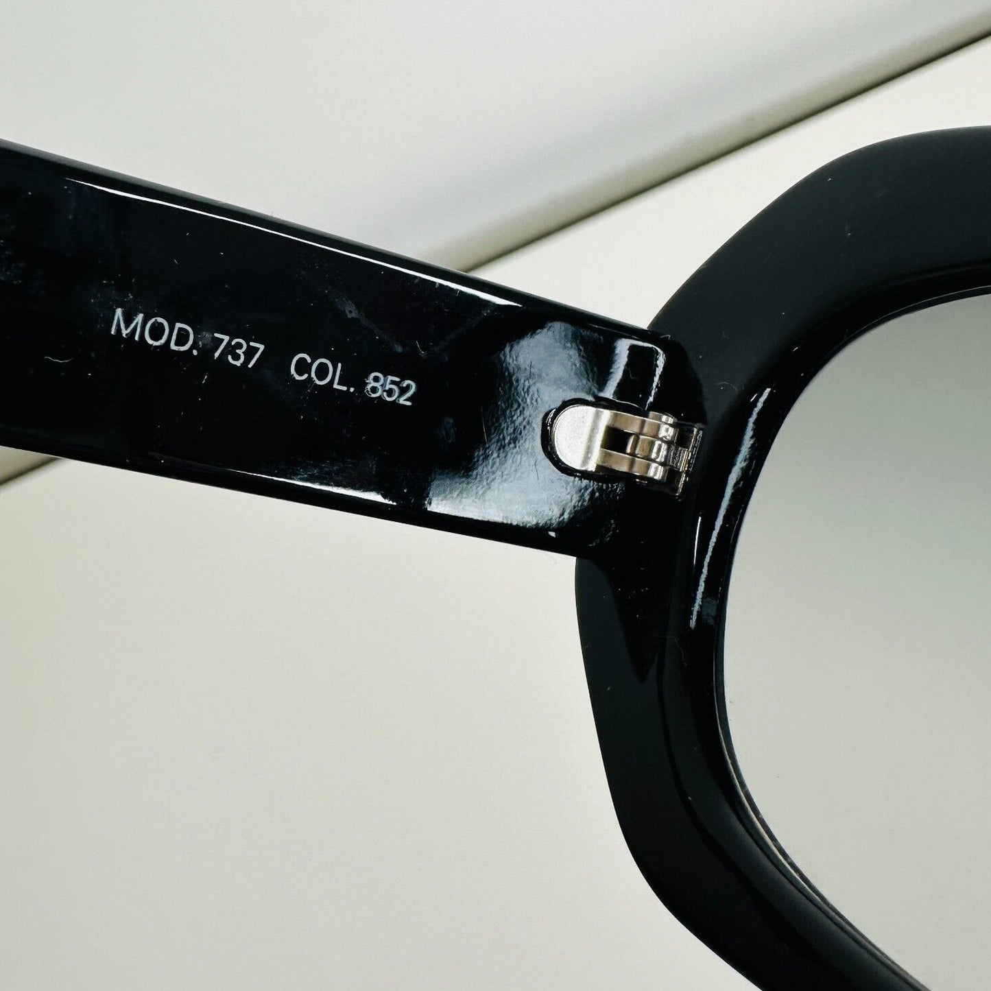 Vintage 80's Versace Black Modified Cat Eye Gray Lense Sunglasses MOD737COL852