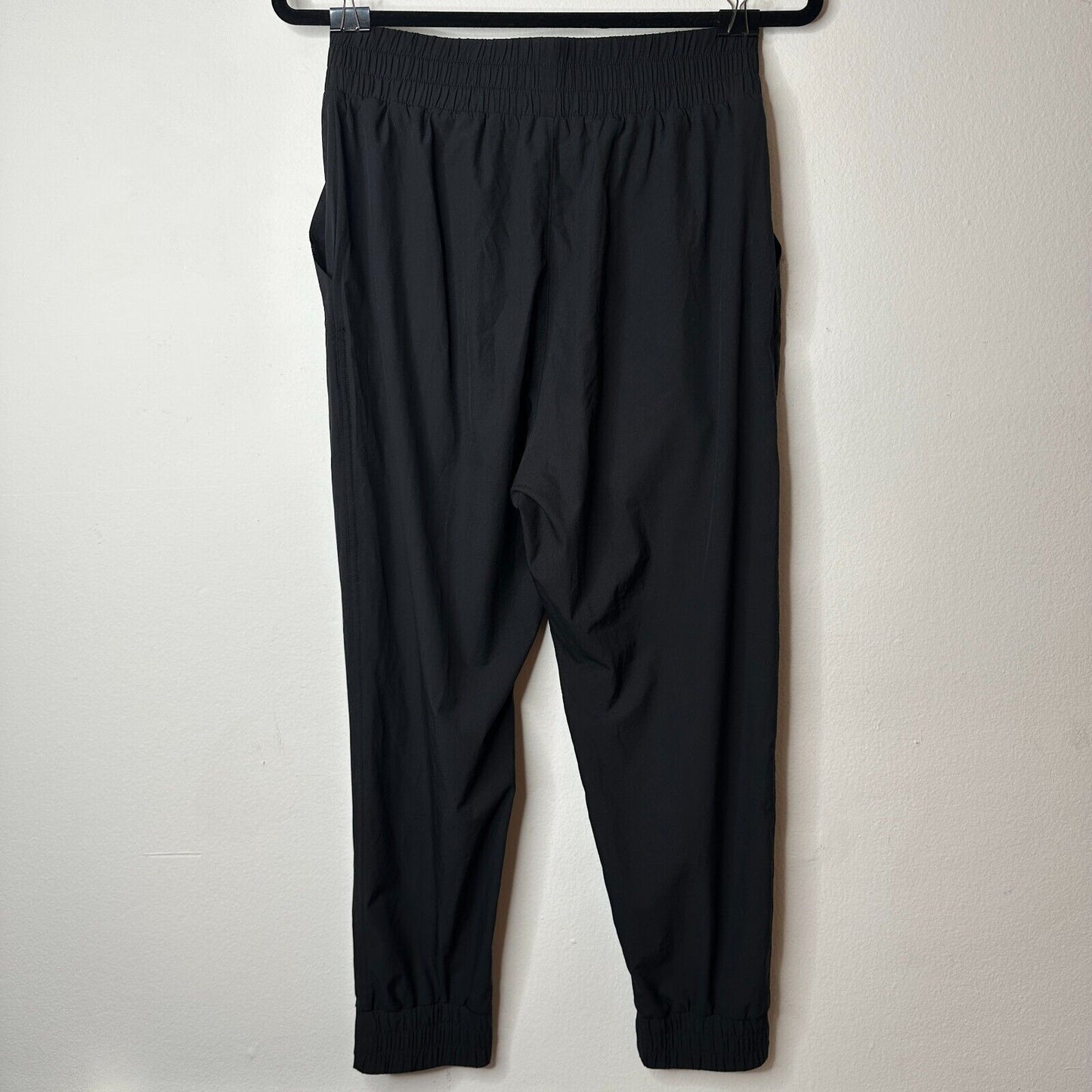 Uniquely Lorna Jane Jet Black Active Club Elastic Jogger Pants Side Pockets S
