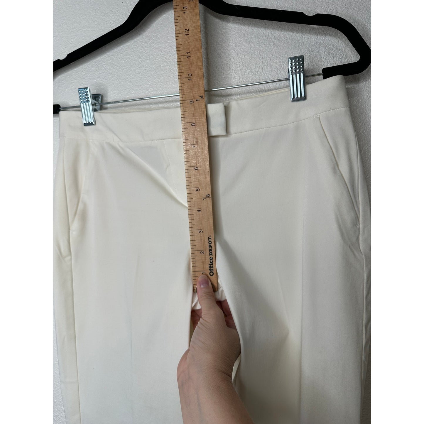 Theory Ivory Ibbey Crepe Crop Slash Pockets Skinny Trouser Pants 2