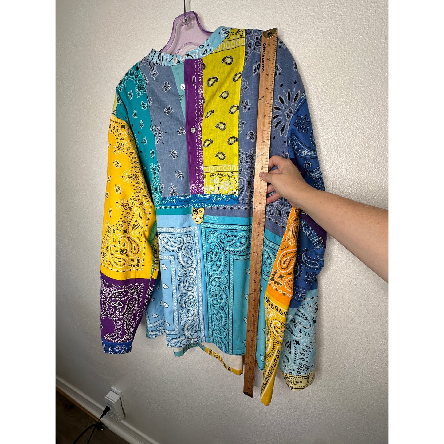 Children of the Discordance Multicolor Bandana Patch Long Sleeve Shirt 3
