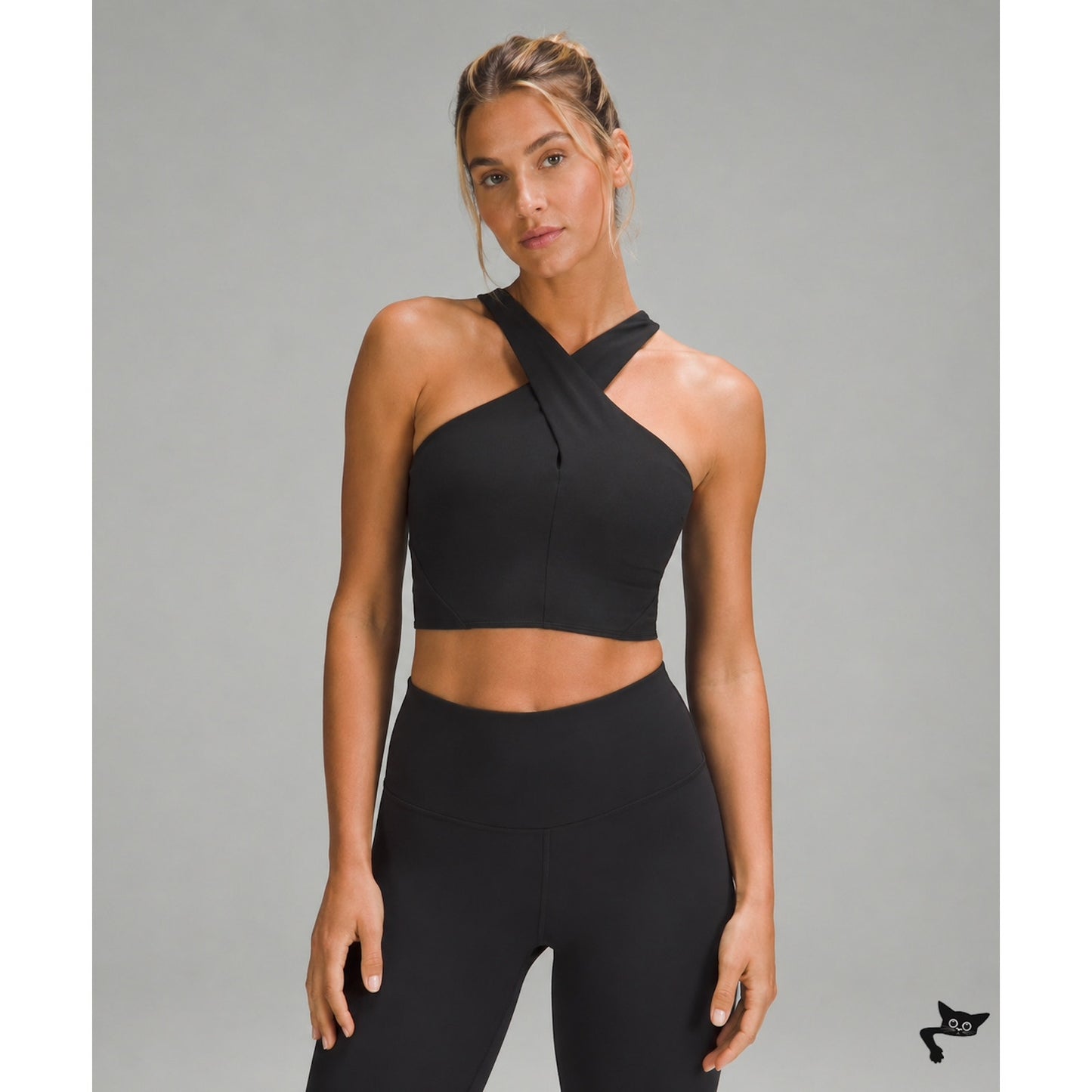 Lululemon Nulu Wrap Front Longline Bra Black Light Support 6