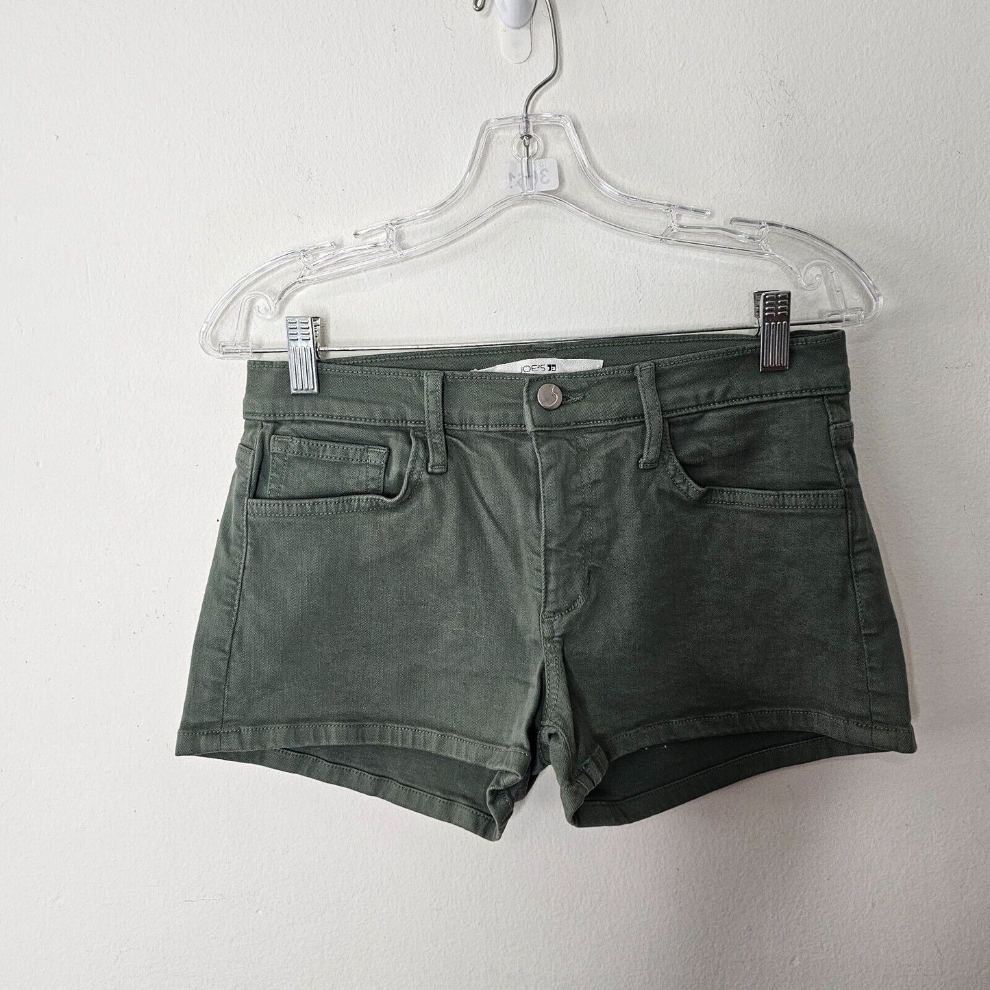 Joe's Cute Olive Army Green Denim 5-Pocket Jean Short Shorts Size 29
