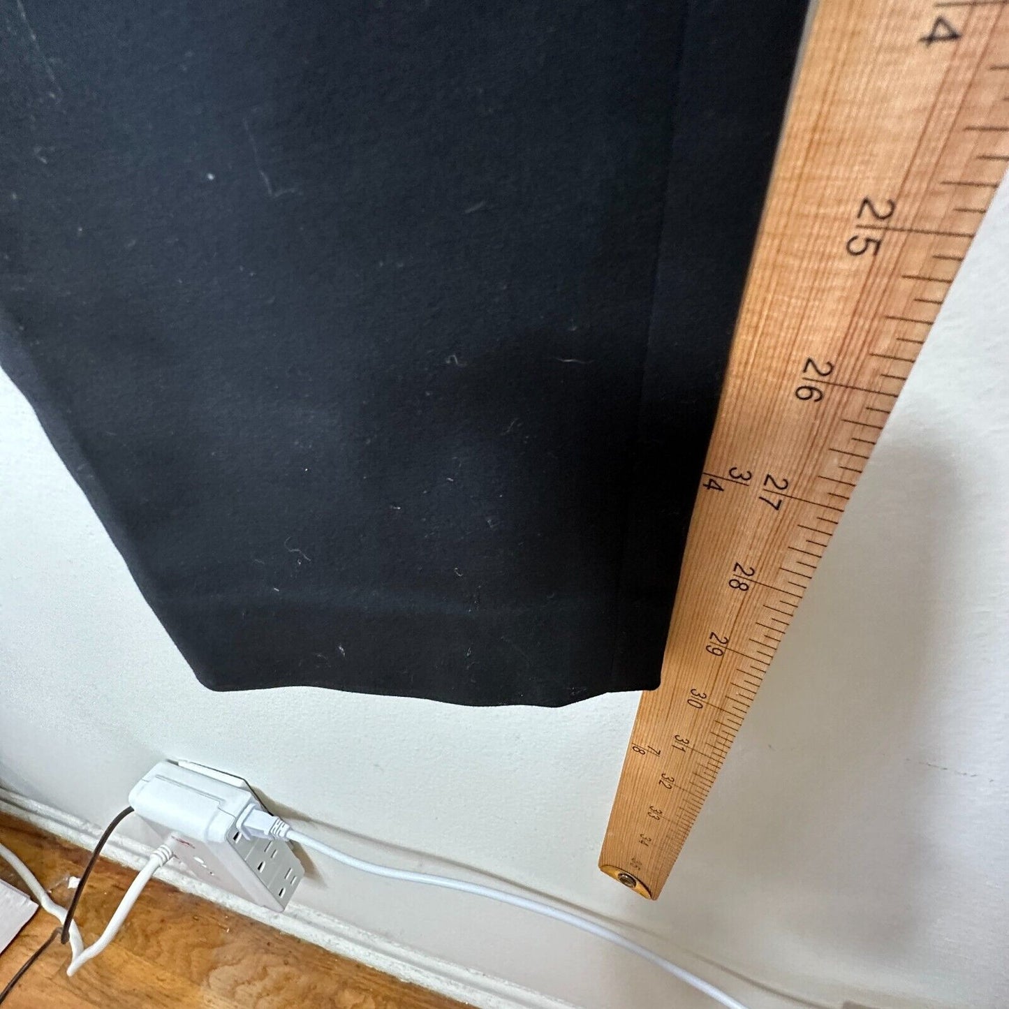 Club Monaco Black Straight Leg Leather Trimmed Zip & Pockets Trouser Pants 10