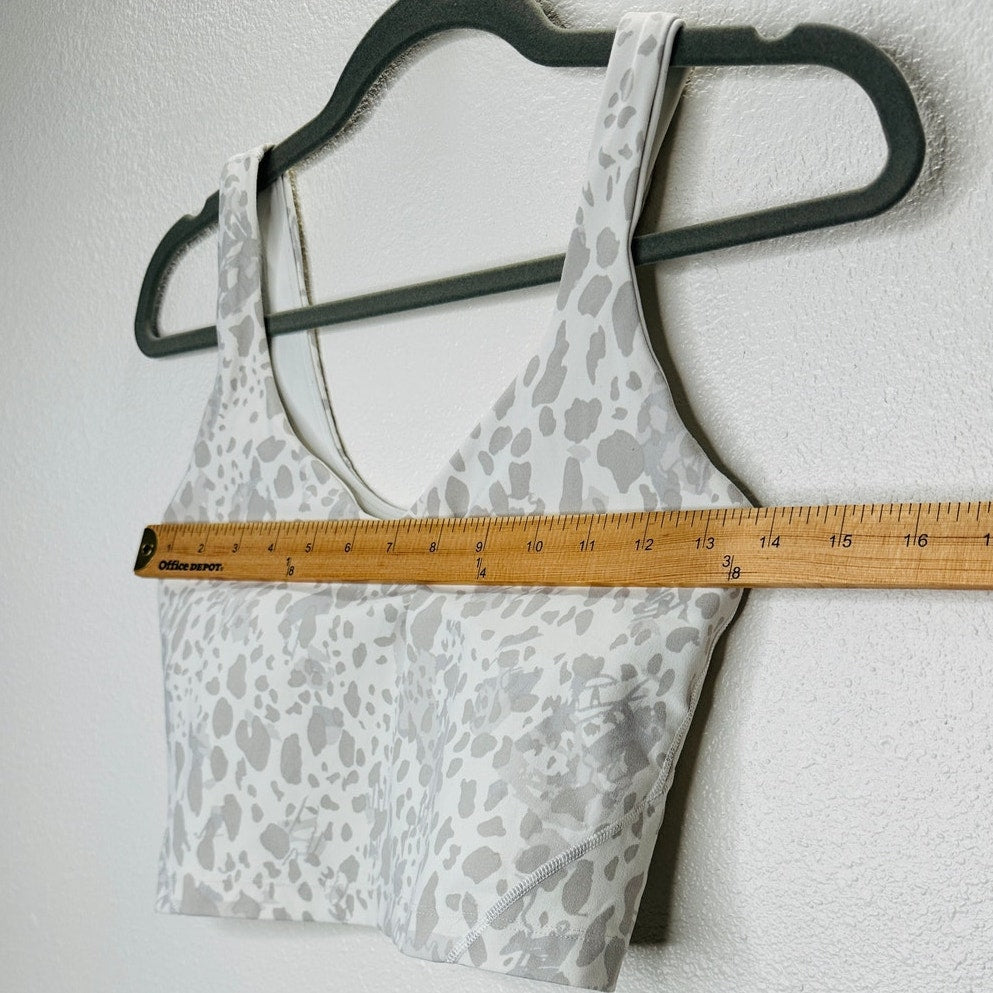 Lululemon Align Cream & Taupe Splotch Animal Print Padded Sports Bra 6