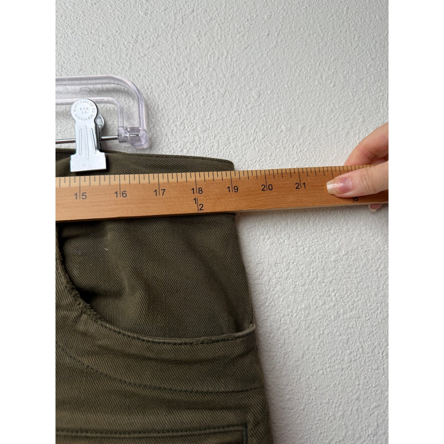 Balmain Olive Biker Cargo Pants Men's 34