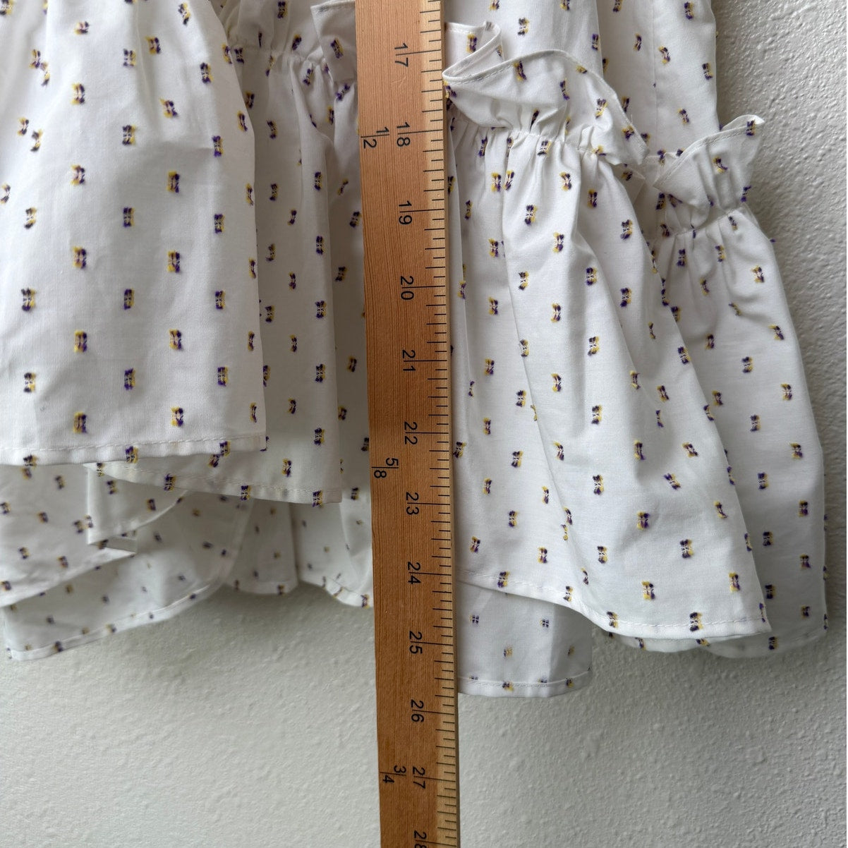 Brøgger Blouse White Ruffle Dobby Sleeveless Women US XS
