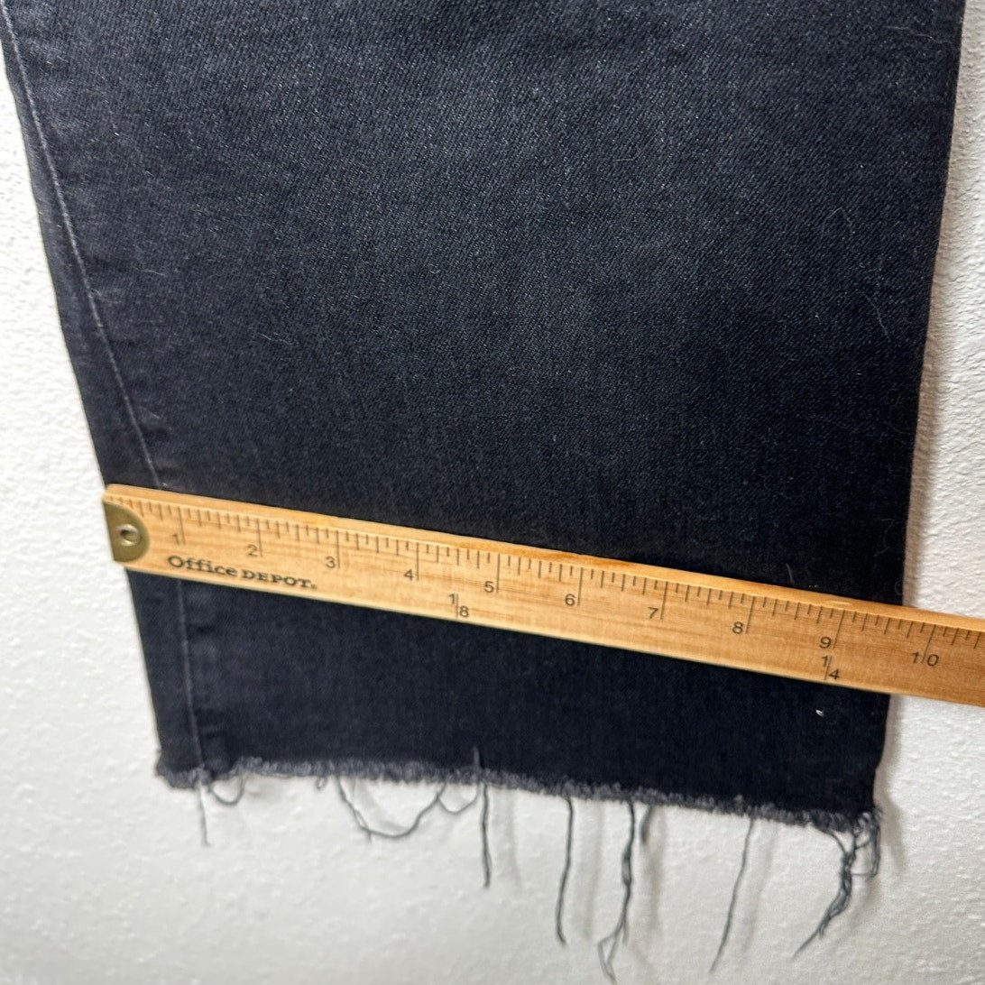 AG Black Alexxis Boot High Rise Vintage Boot Jeans Raw Hem 31