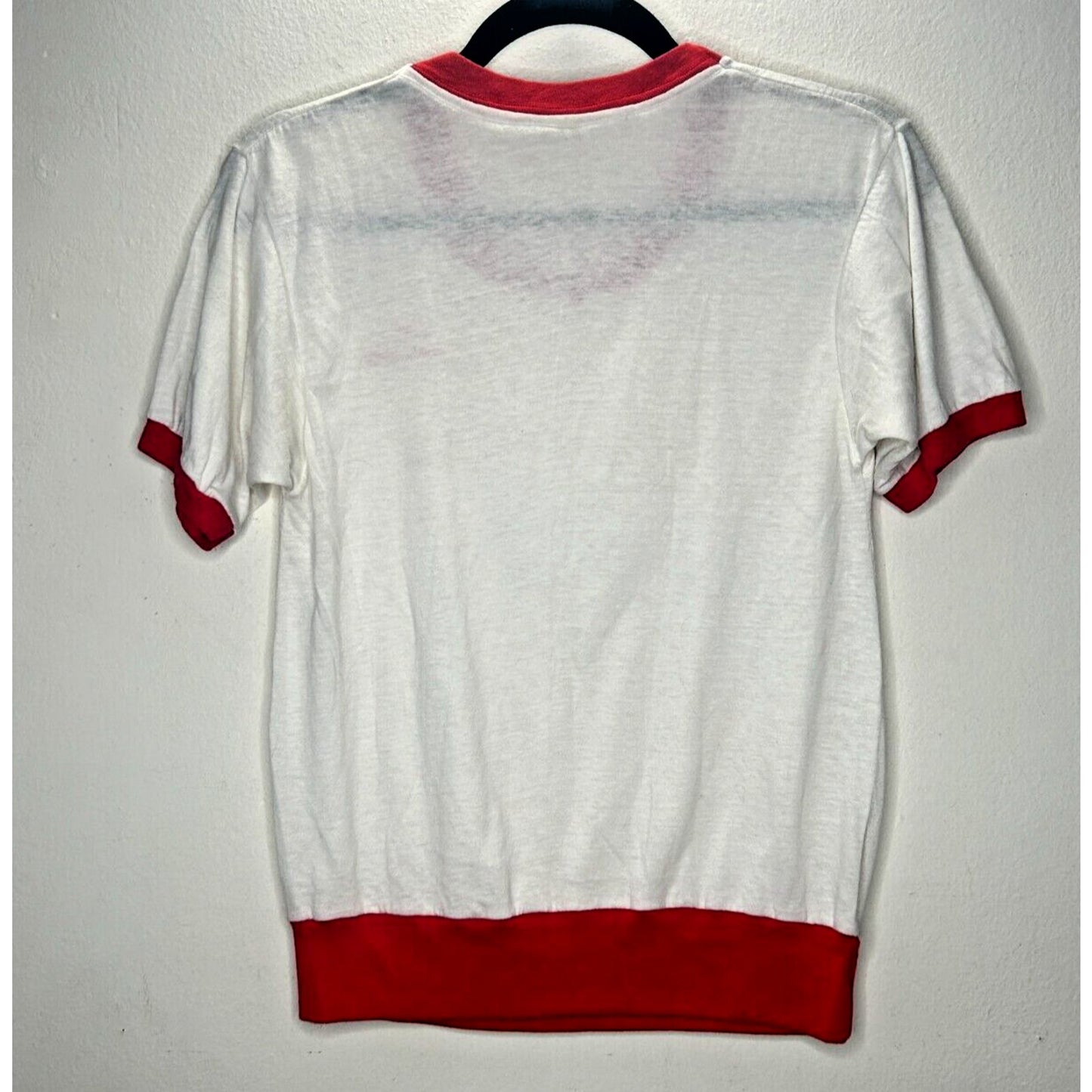 Vintage Screen Stars White Tee Red Ringer 70's 80's The Runaways Graphic T Shirt
