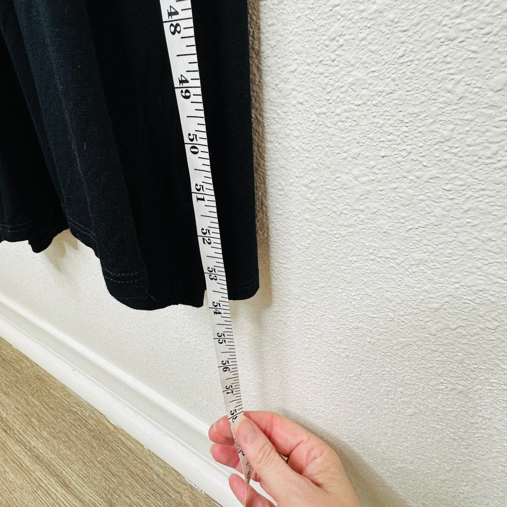 Black High Neck Plunging Sides Sleeveless Gathered Flowy Back Maxi Dress M